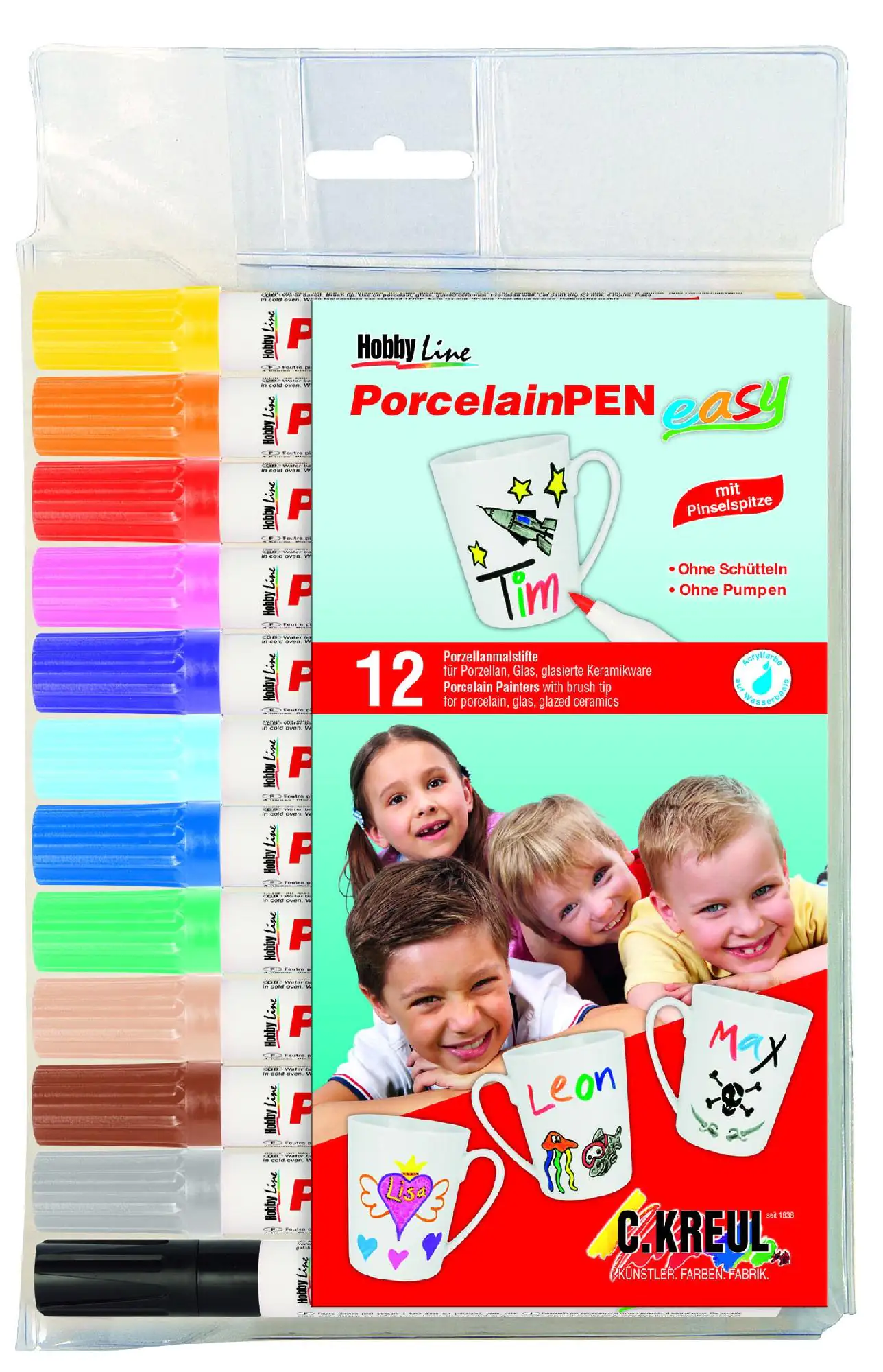 Kreul Porzellanmaler 12er Set PorcelainPen easy
