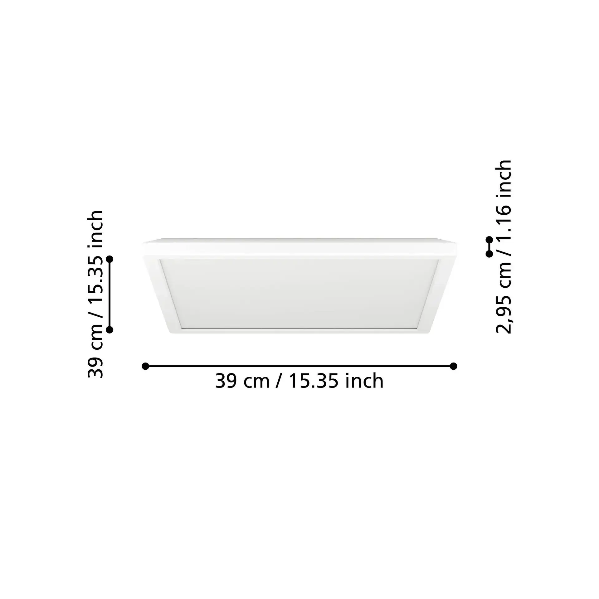 Eglo LED Deckenleuchte Rovito-R weiß 39 x 39 cm TW Eglo LED Deckenleuchte Rovito-R weiß 39 x 39 cm TW