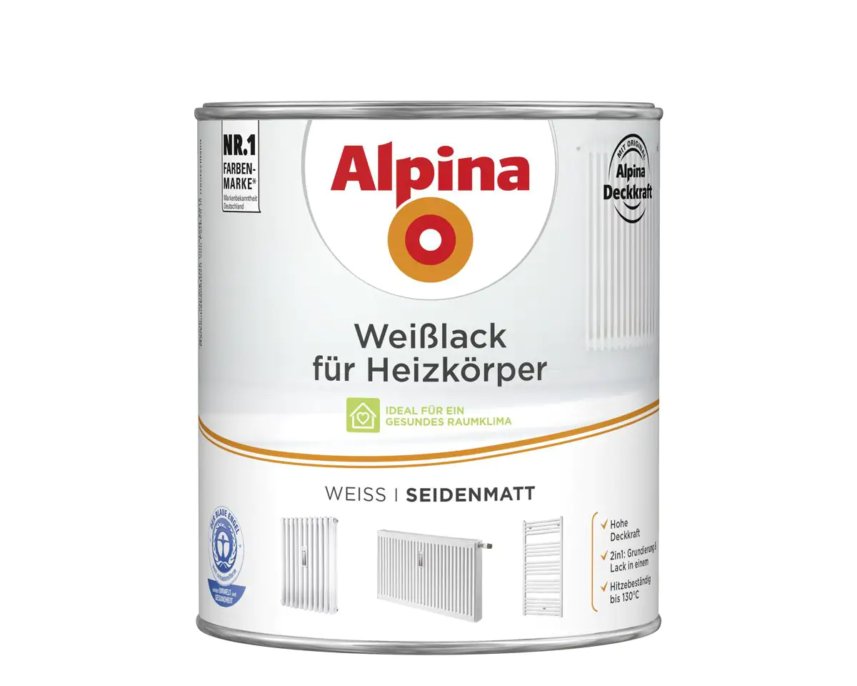 Alpina Heizkörperlack weiß 2 L weiß seidenmatt Alpina Heizkörperlack weiß 2 L weiß seidenmatt