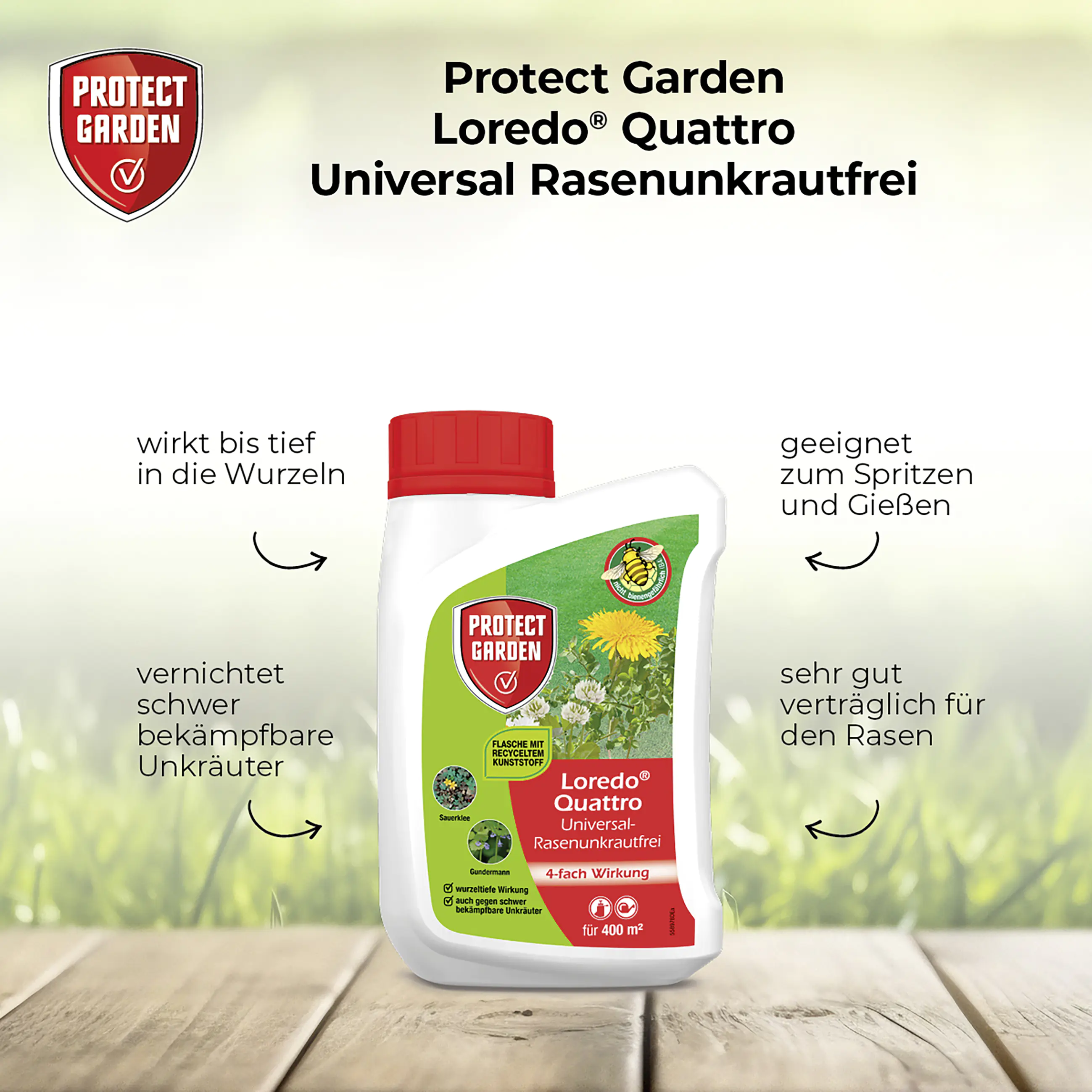 Protect Garden Loredo Quattro Universal Rasenunkrautfrei 400 ml Protect Garden Loredo Quattro Universal Rasenunkrautfrei 400 ml