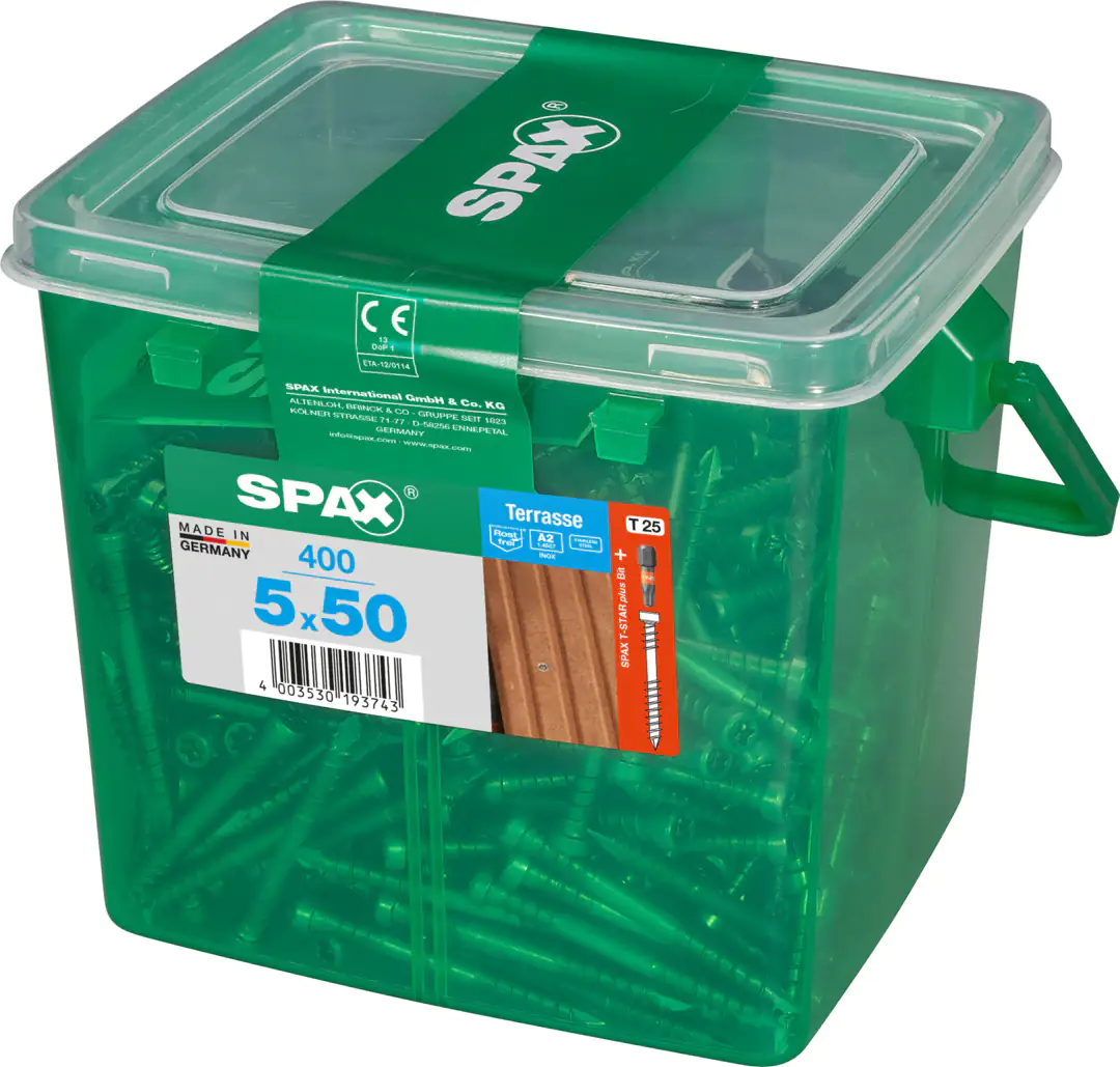Spax Terrassenschrauben 5.0 x 50 mm TX 25 - 400 Stk.