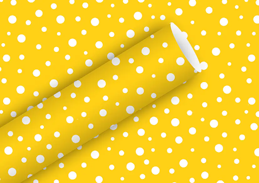 Braun & Company Geschenkpapier gelb 2 m x 70 cm