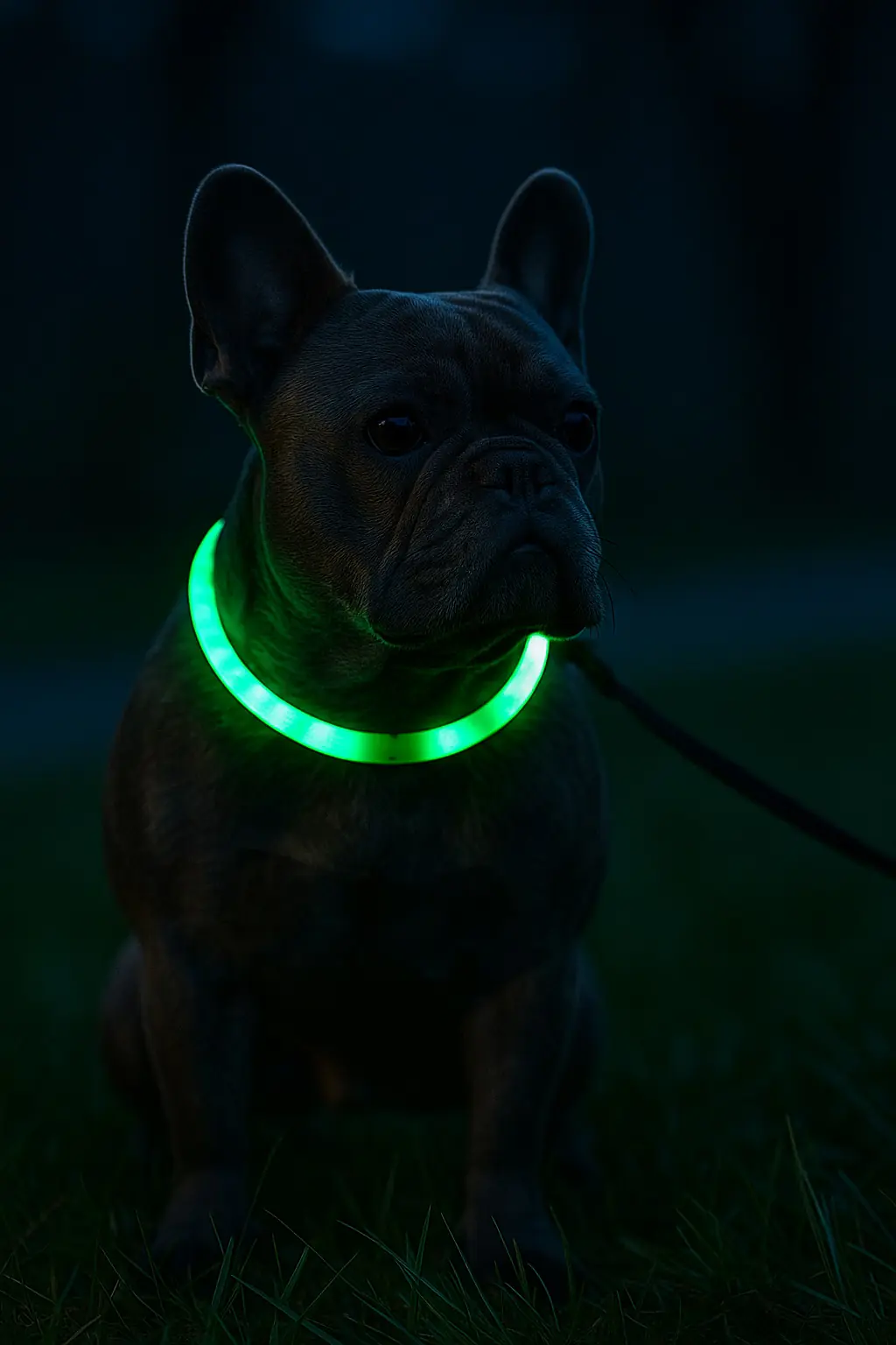Nobby LED Leuchthalsband Visible transparent grün für Hunde mit kurzem Fell