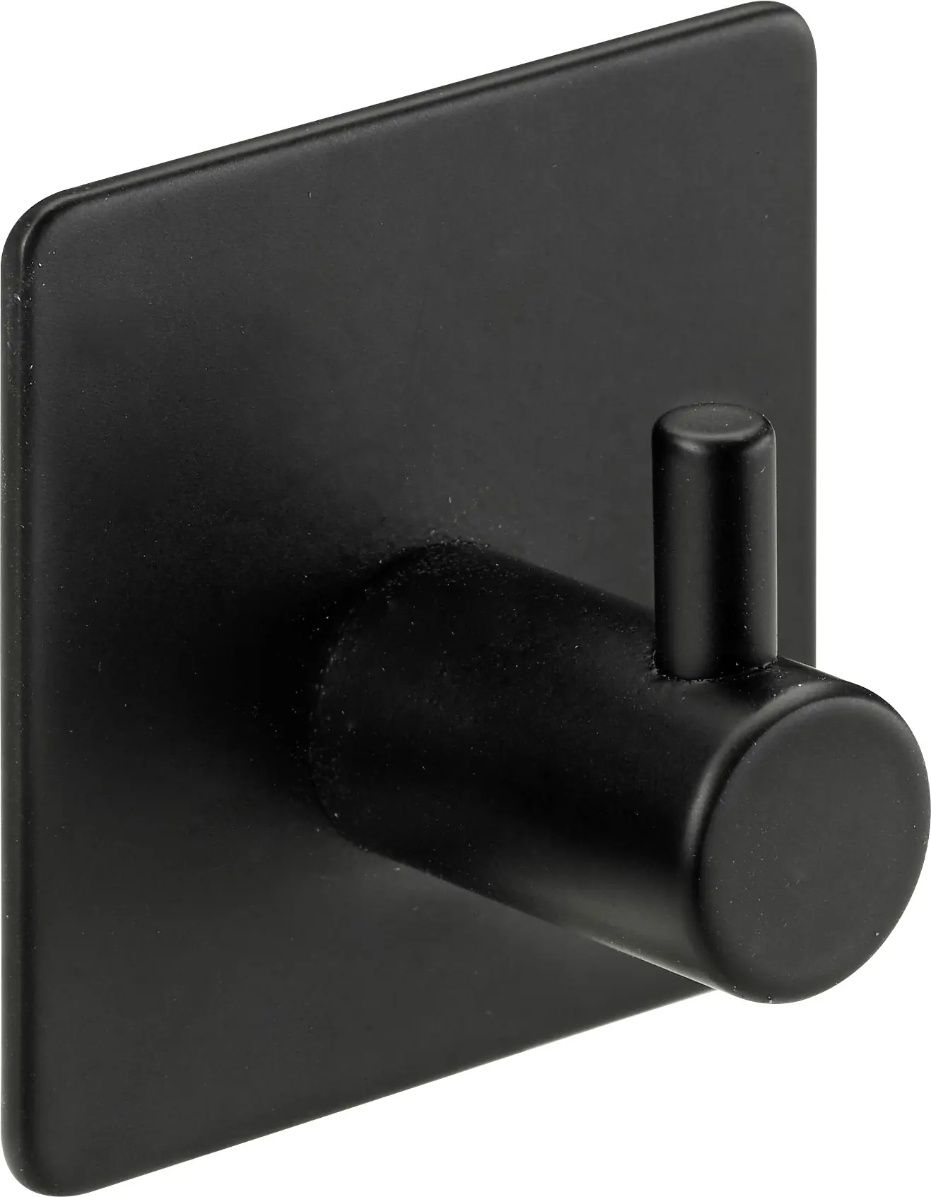 Hettich Garderobenhaken selbstklebend 1 Haken Stahl 4,5 x 4,5 x 2,8 cm schwarz matt