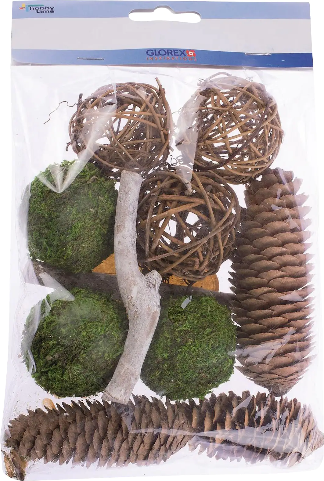 Glorex Potpourri Zapfen Rattankugeln braun grün