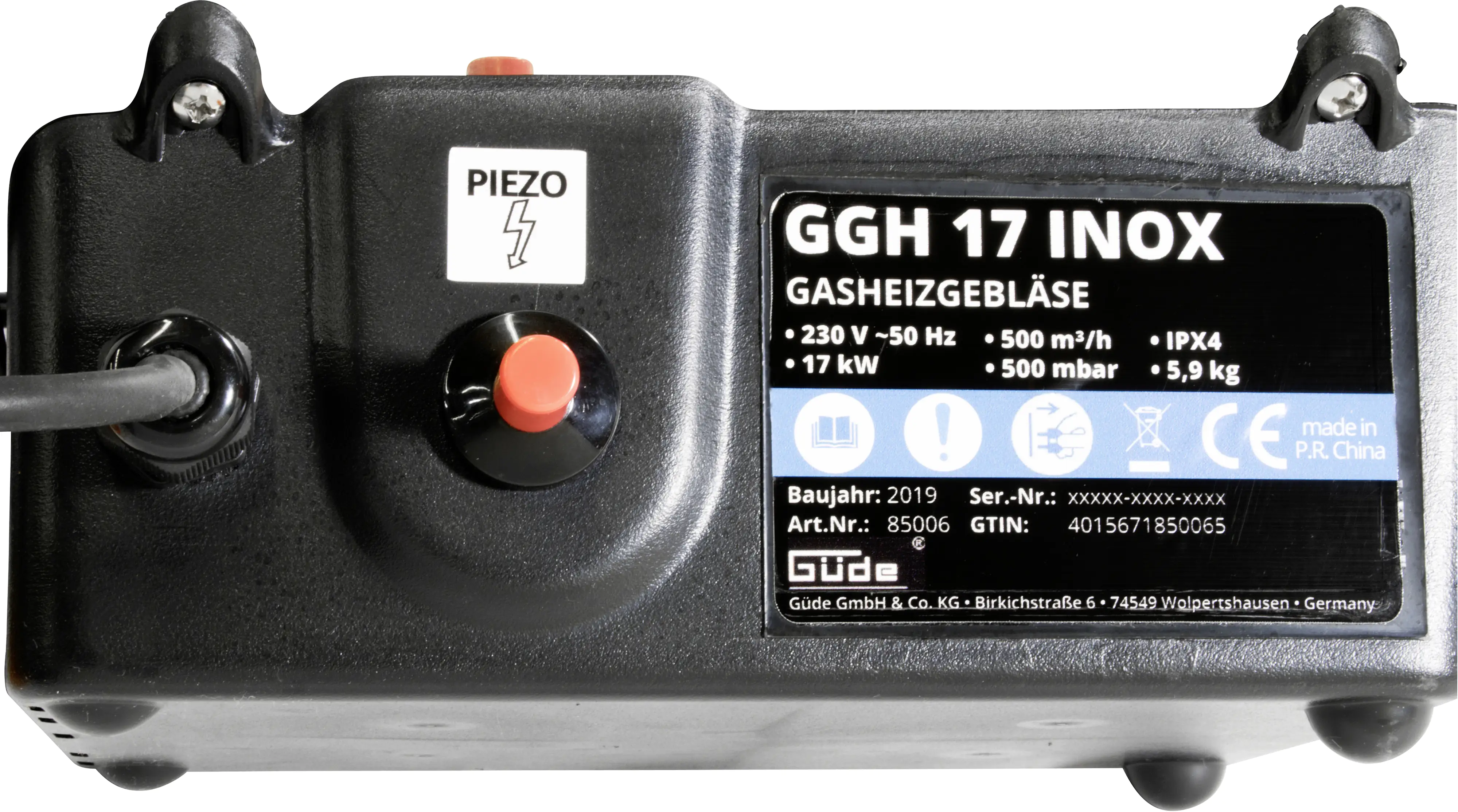 4015671850065_2281495 Güde Gasheizgebläse GGH 17 INOX silber/schwarz
