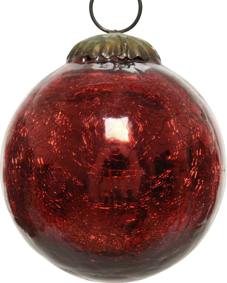 Kaemingk Craquele Kugel rot