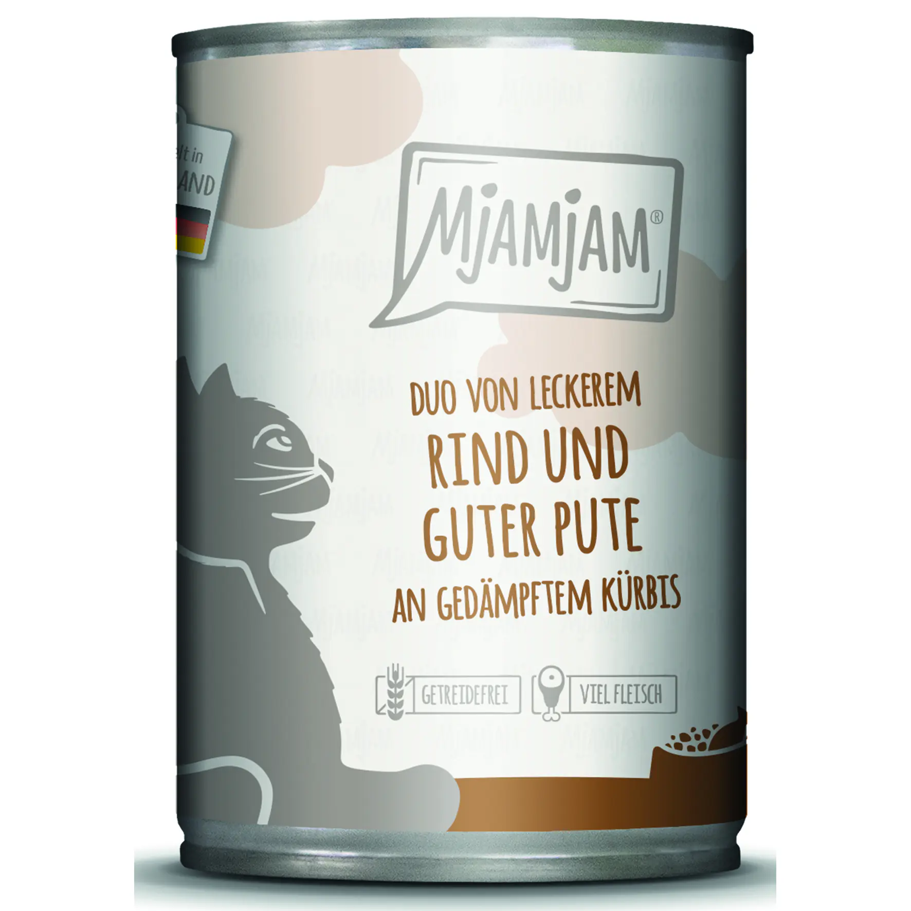 MjAMjAM Duo Katzennassfutter Adult ohne Konservierungsstoffe 400 g Rind & Pute