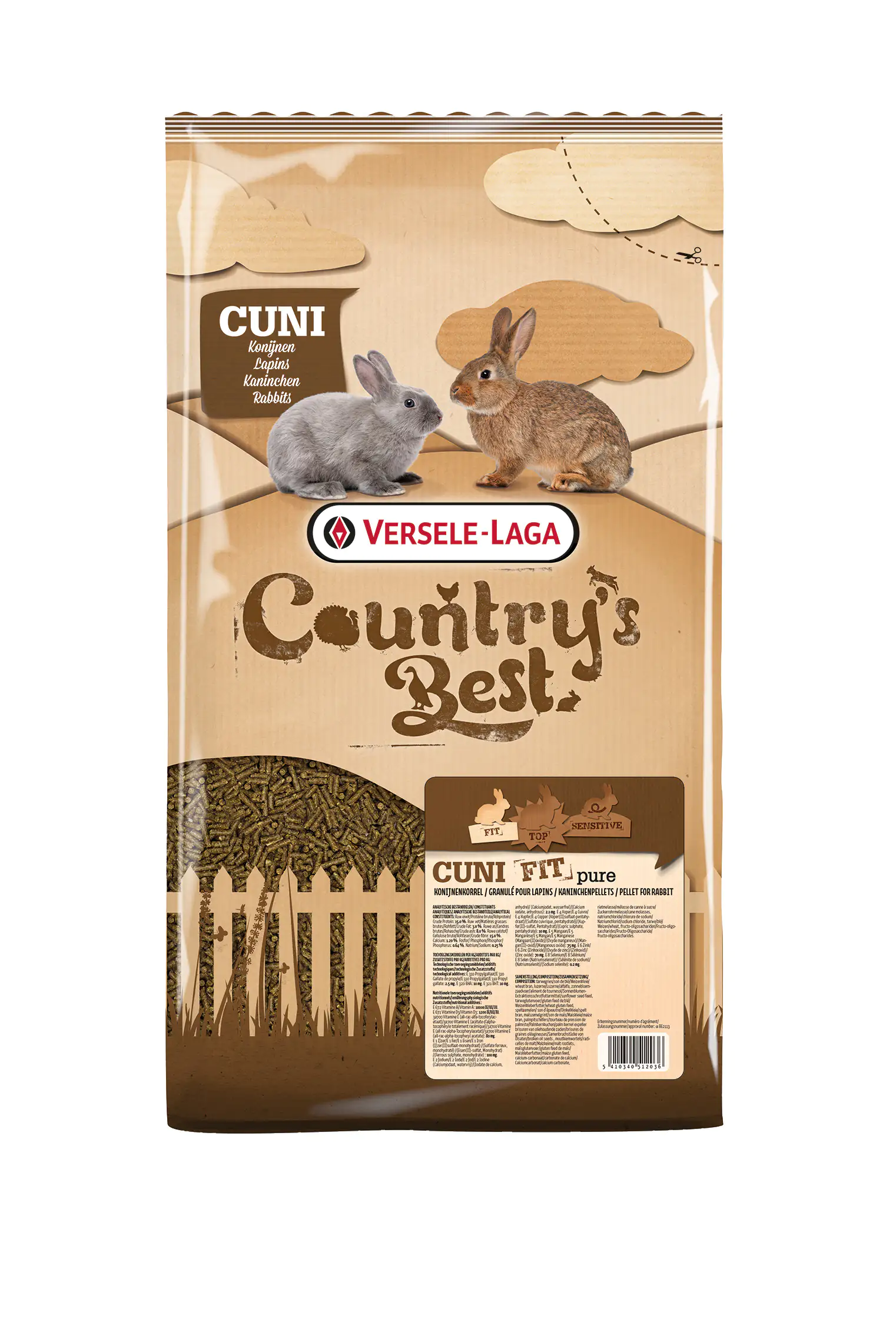5410340512036 Country's Best Kaninchenfutter Cuni Fit Pure 5 kg