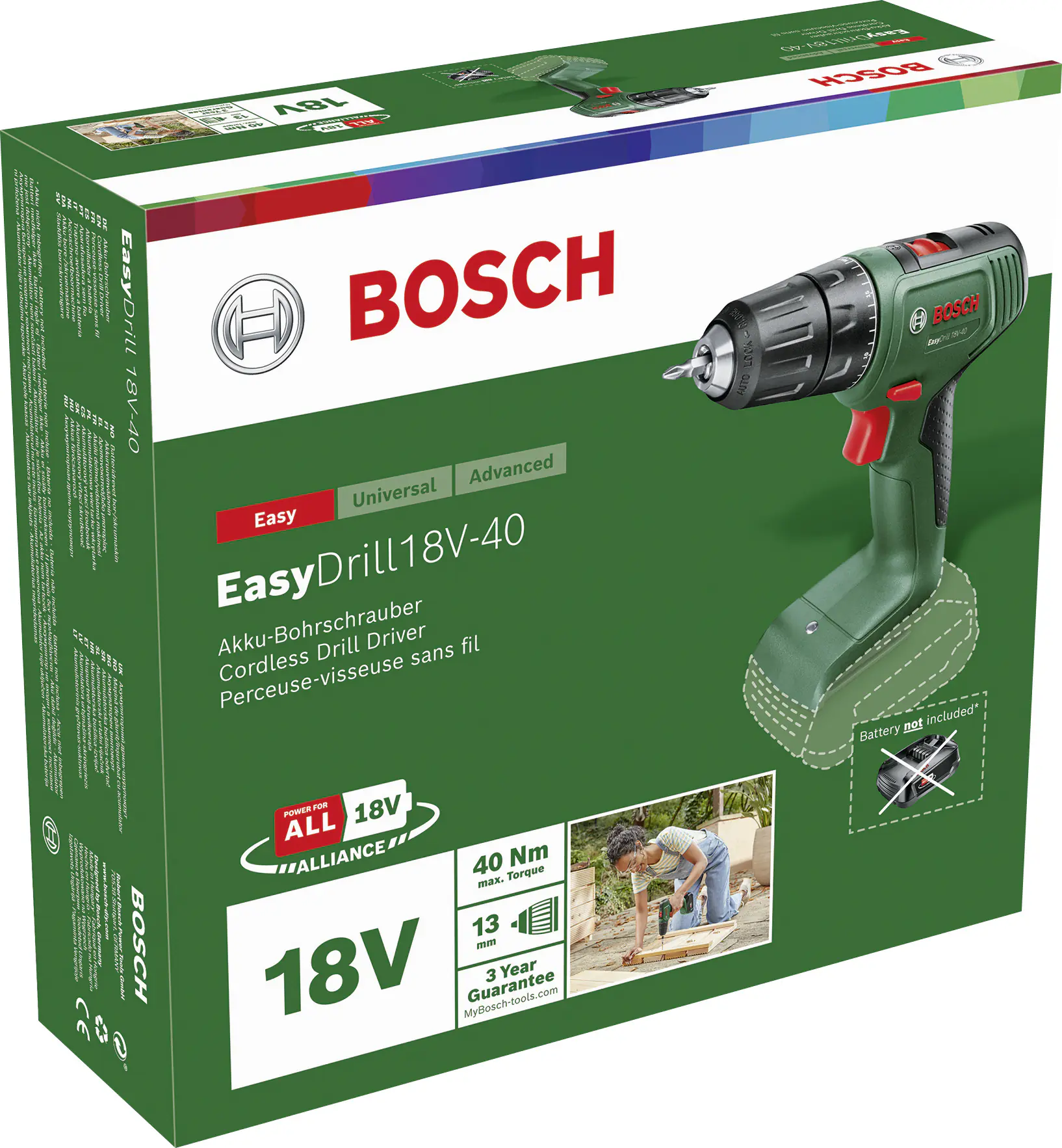 Bosch Akku-Bohrschrauber EasyDrill 18V-40 Solo