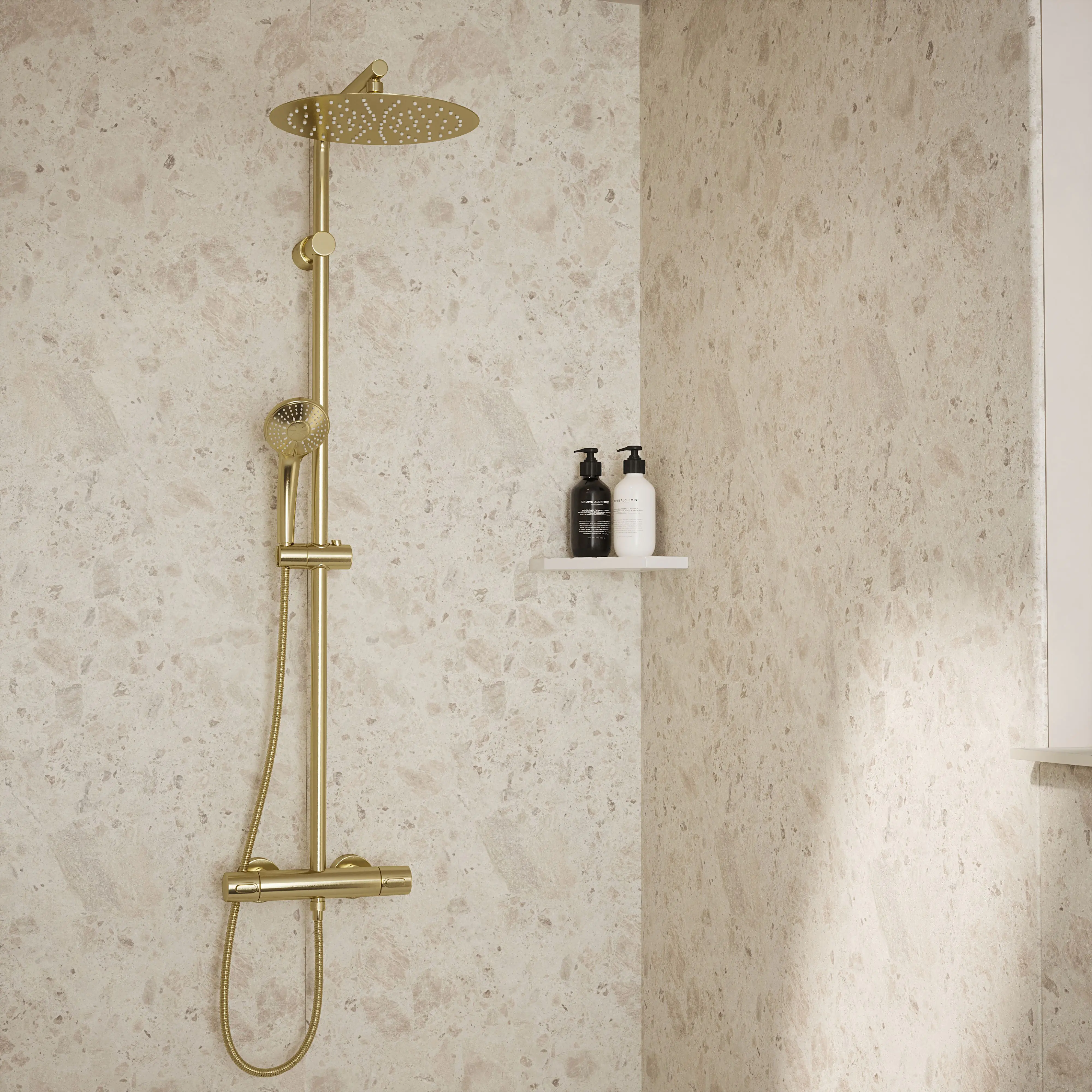 Wetwall Elite Wandpaneel  Terrazzo Rock 120 x 242 cm mit Nut & Feder