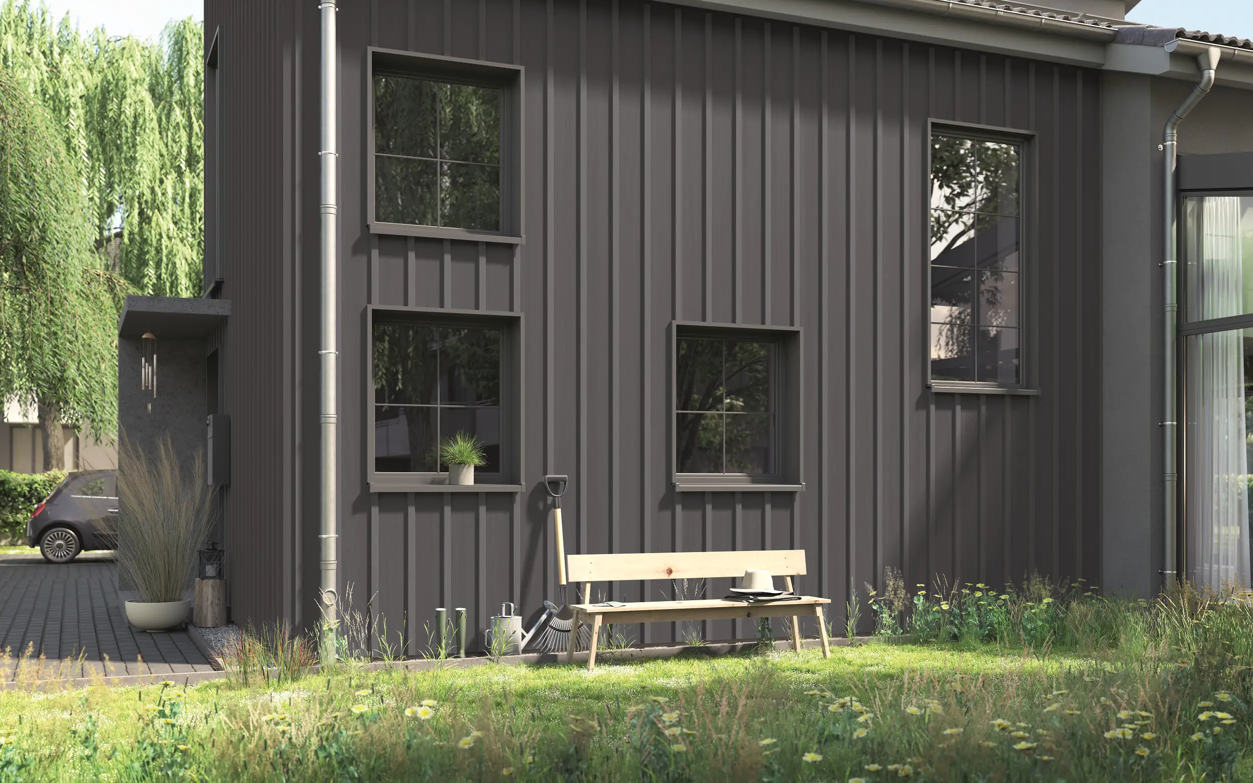 Alpina Wetterschutzfarbe deckend 0,75 L schiefergrau