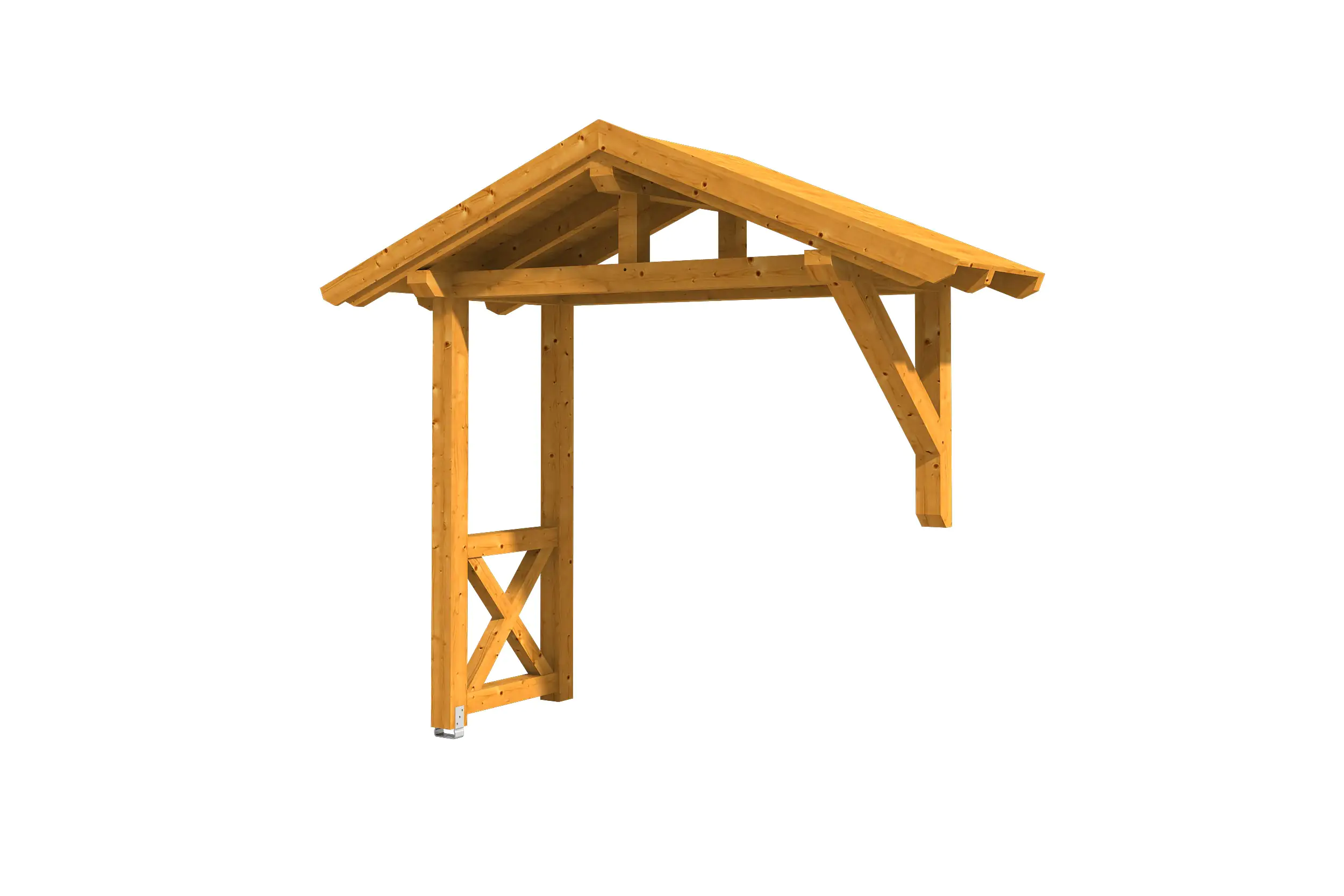 SKAN HOLZ Vordach Stralsund Typ 3 289 x 116 cm, lasiert in Eiche hell