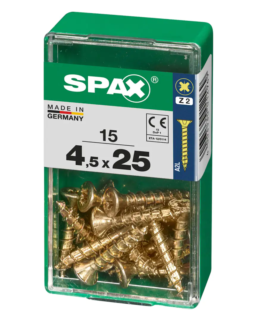 Spax Universalschrauben 4.5 x 25 mm PZ 2 - 15 Stk.