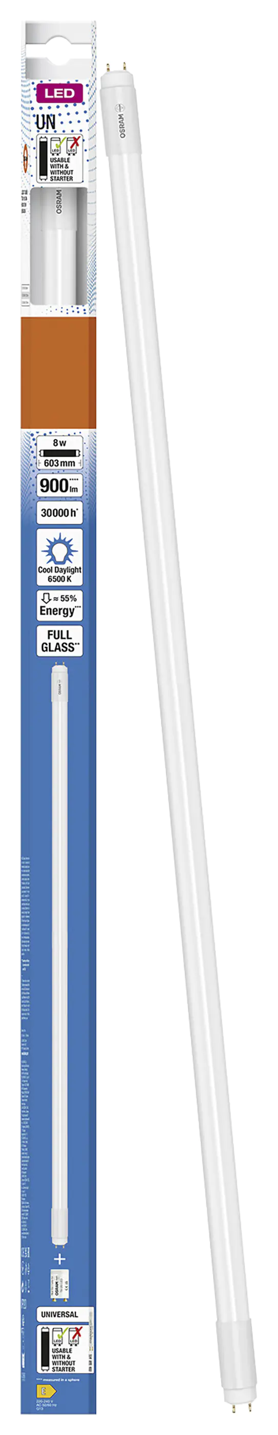 Osram LED Röhre T8 60 cm G13 8 W kaltweiß Osram LED Röhre T8 60 cm G13 8 W kaltweiß