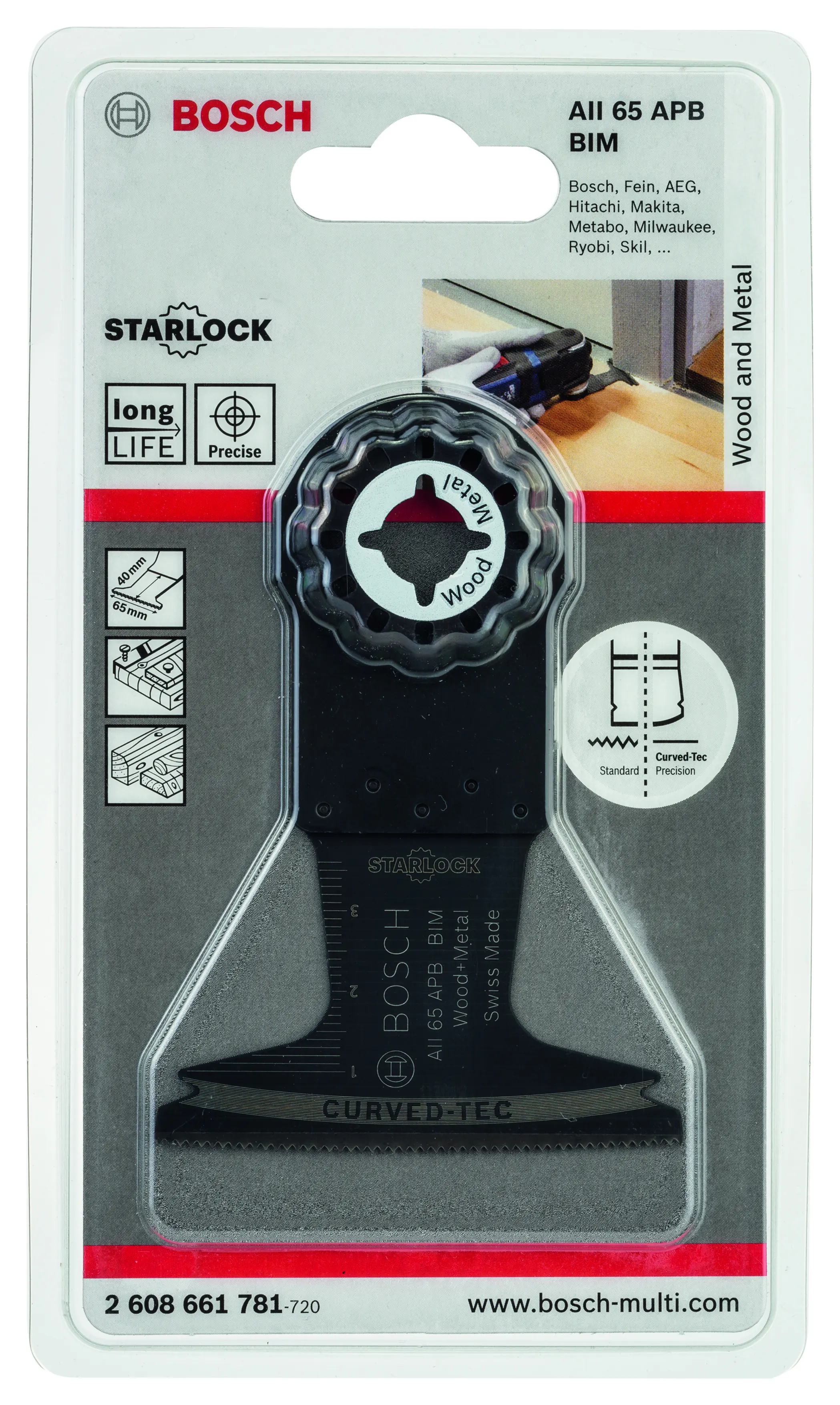 Bosch Starlock Tauchsägeblatt AII 65 APB W+M 40 x 65 mm Bosch Starlock Tauchsägeblatt AII 65 APB W+M 40 x 65 mm