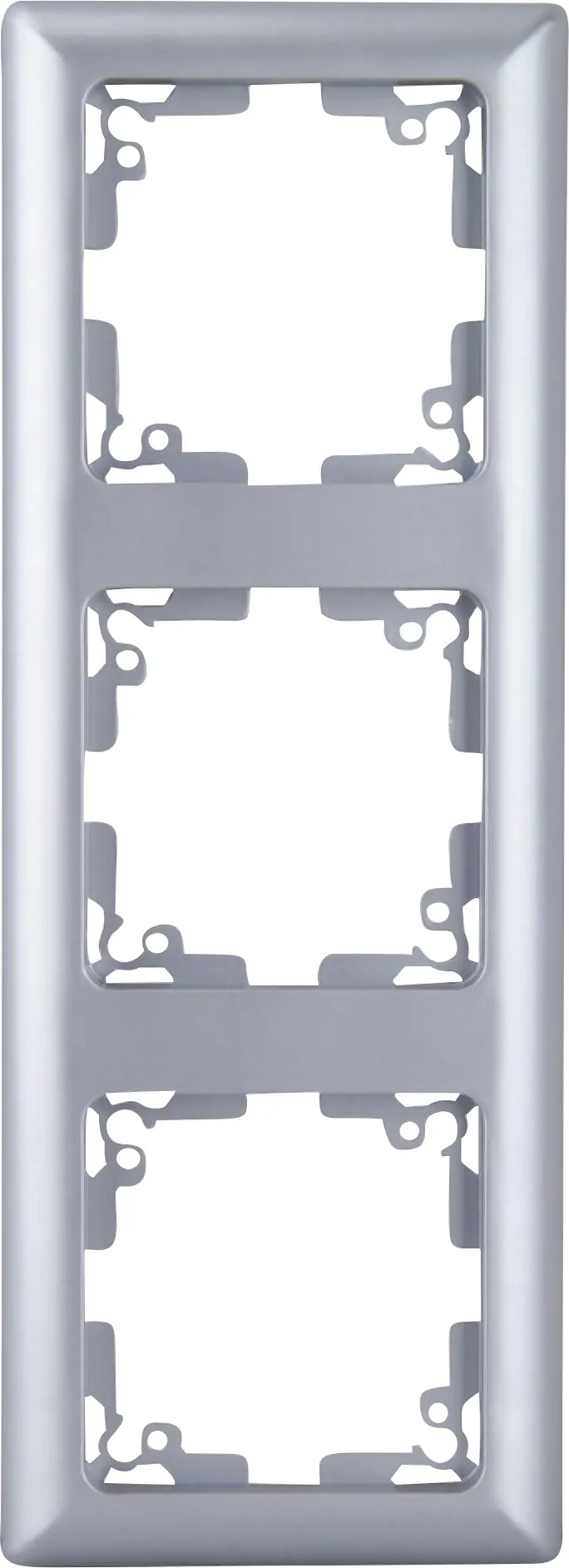 Unitec Abdeckrahmen 3-fach Genua silber