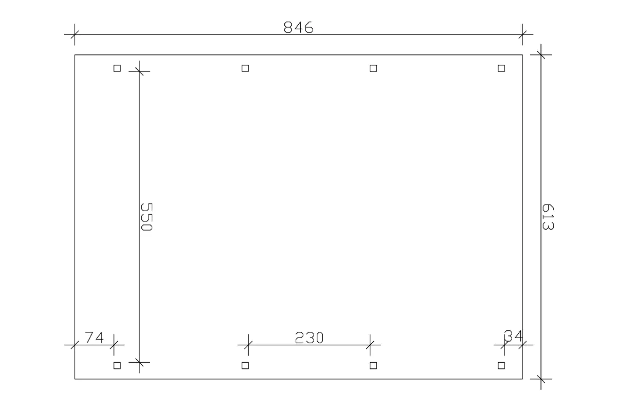4018211022557_2111610 SKAN HOLZ Carport Emsland 613 x 846 cm mit Aluminiumdach