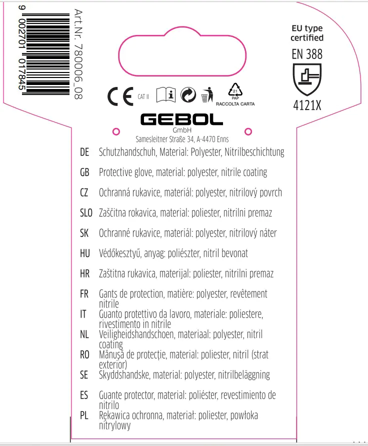 Gebol Handschuh Laurus  