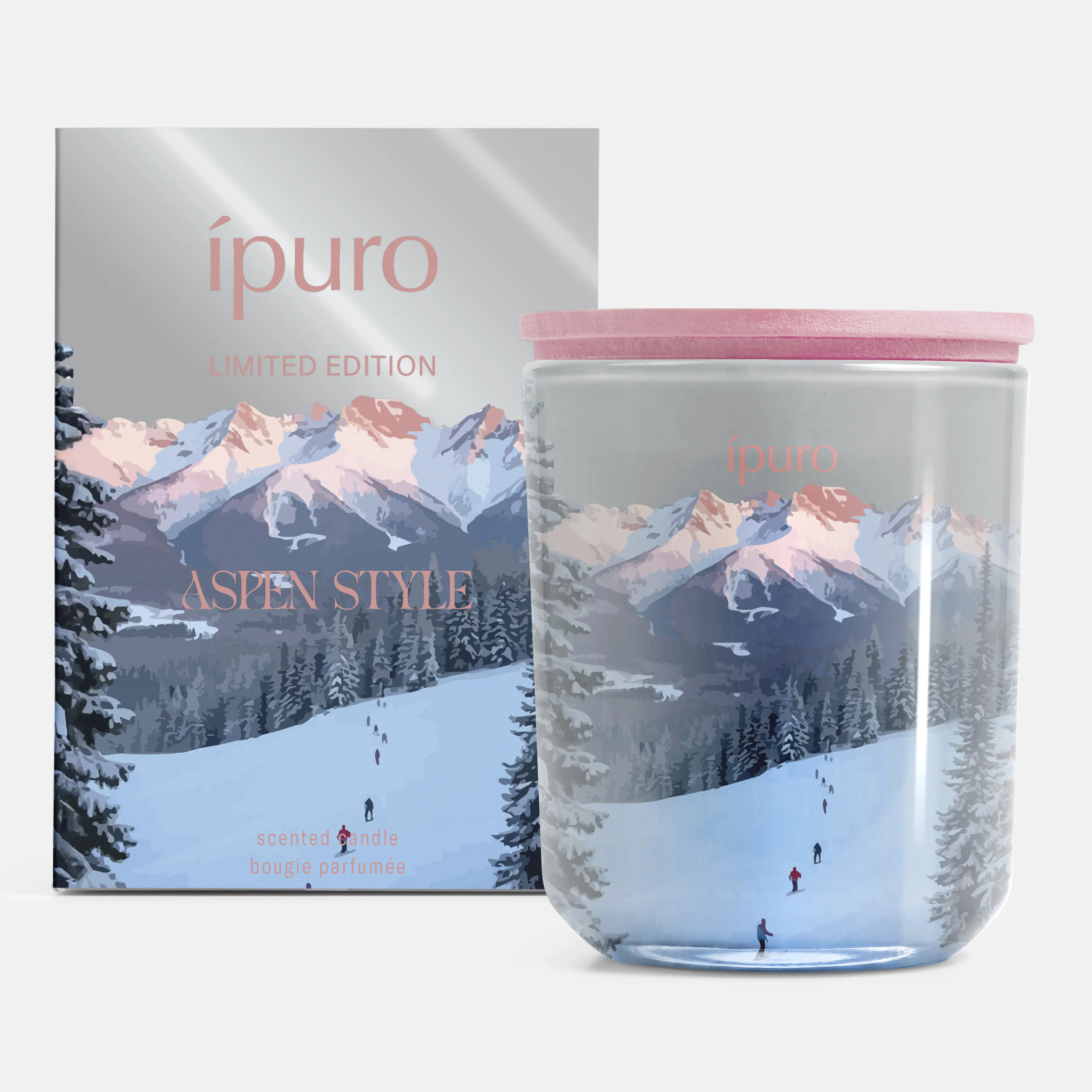 ipuro Duftkerze im Glas Aspen Style Ø 9 x 9 cm weiß