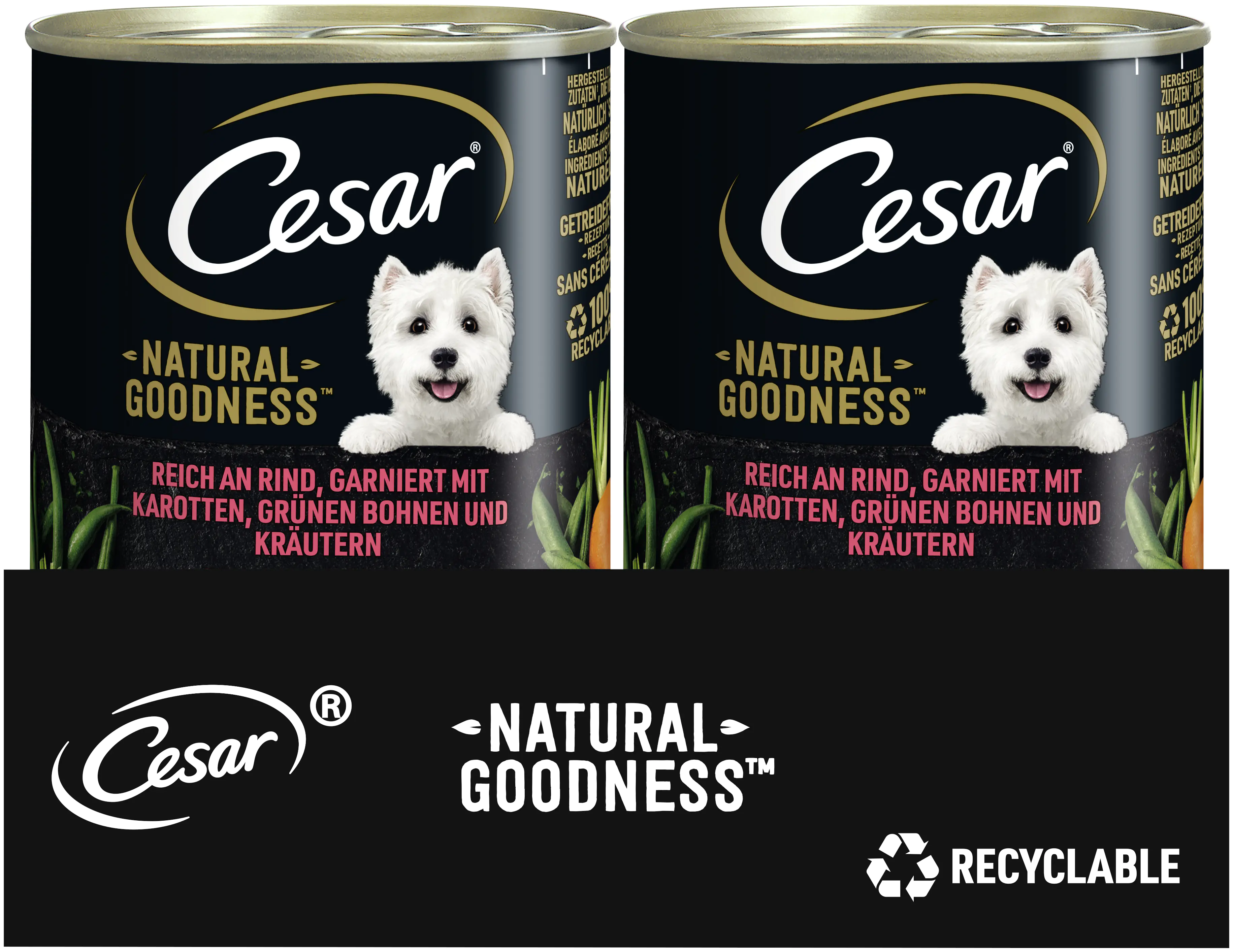 Cesar Natural Goodness Adult mit Rind Hundefutter 400 g Cesar Natural Goodness Adult mit Rind Hundefutter 400 g