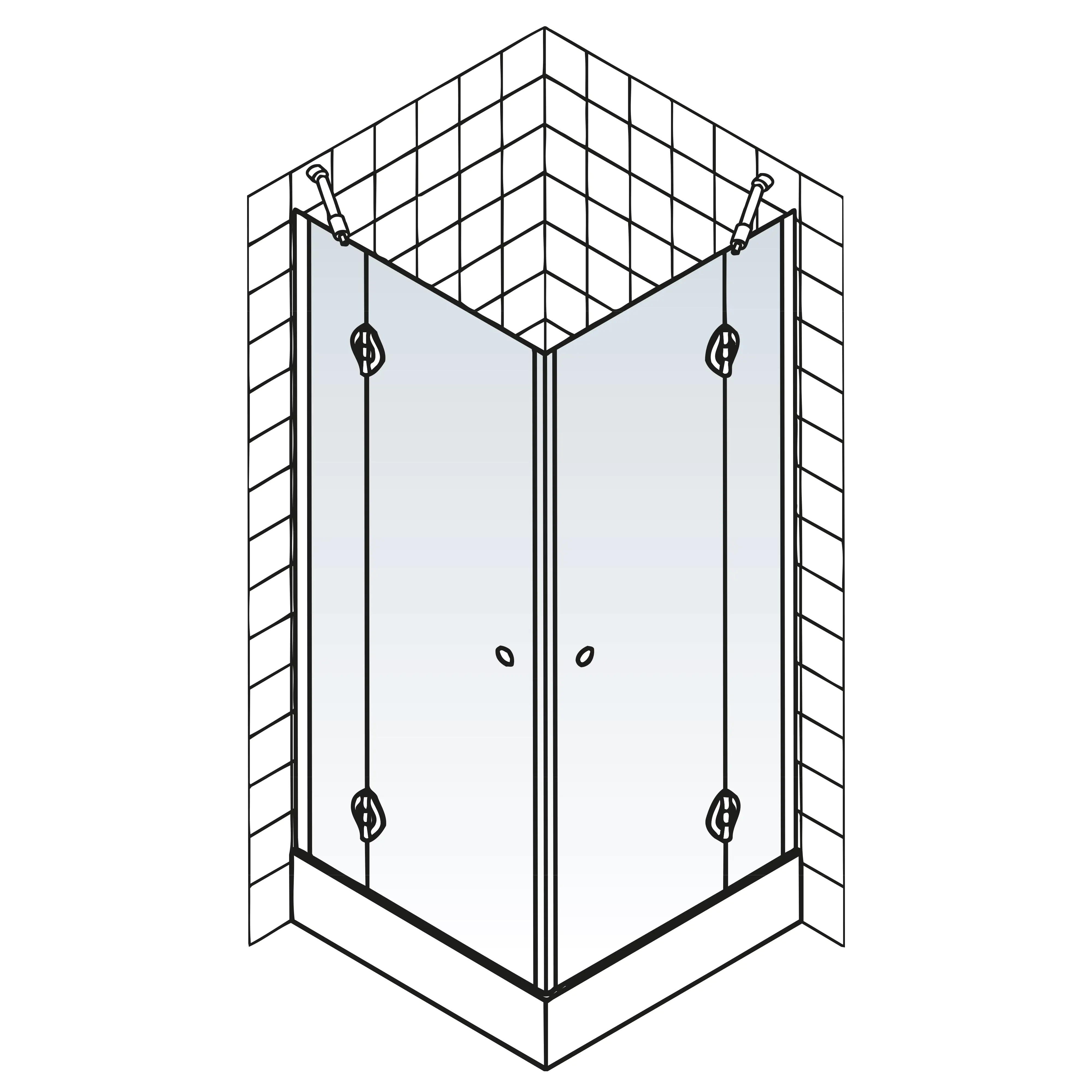 Schulte Eckeinstieg 90 x 90 x 200 cm MasterClass