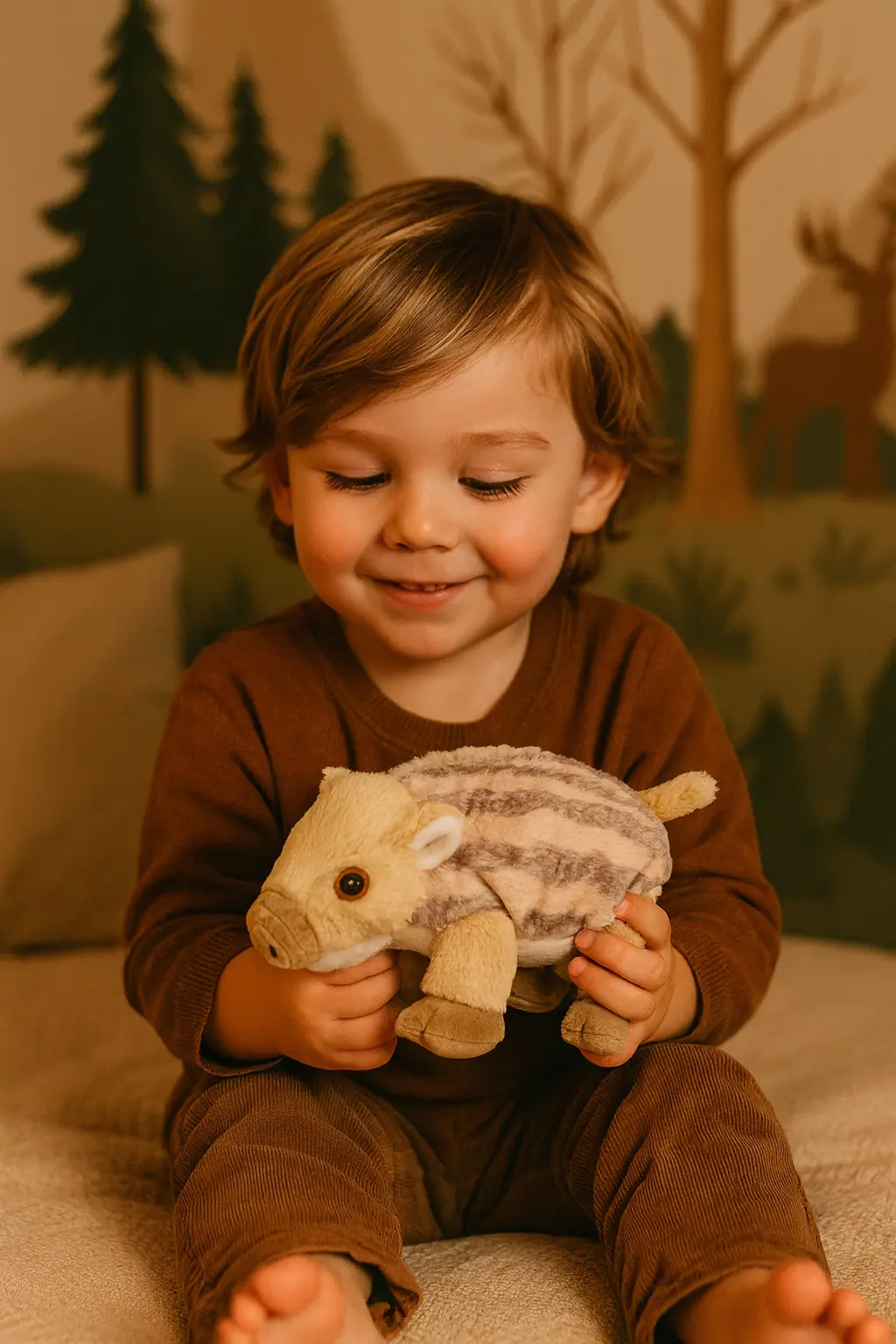 Warmies Minis Wärmekuscheltier Frischling braun