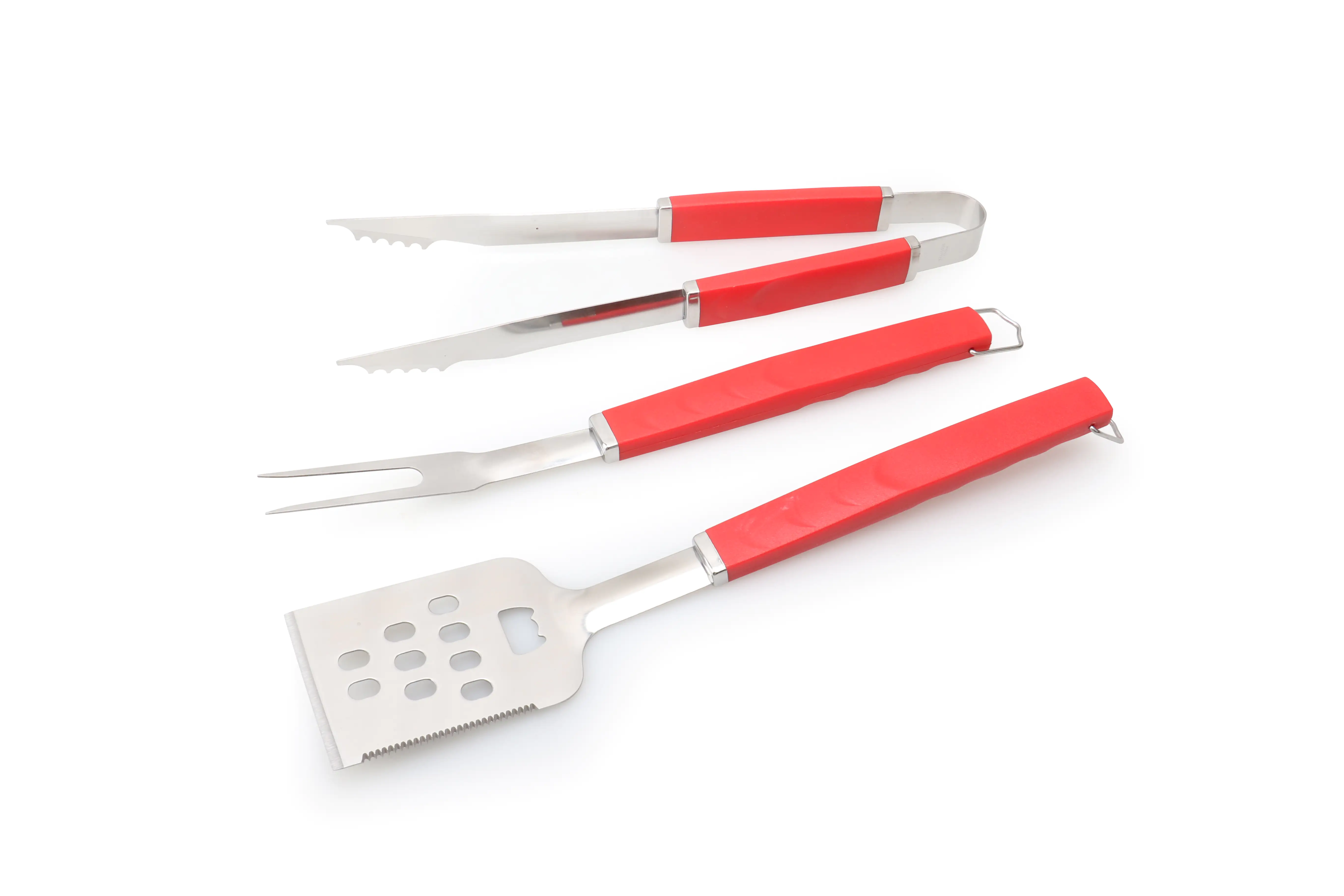 TrendLine Grillbesteck Set Edelstahl mit Kunststoffgriffen