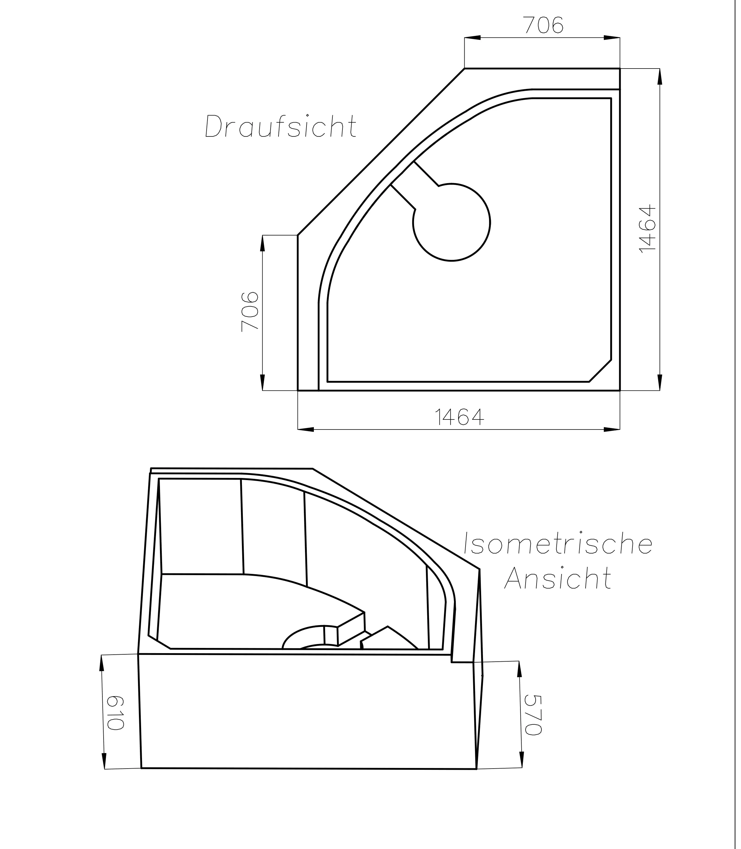 Ottofond Hartschaumträger Lima 1464 x 1464 mm