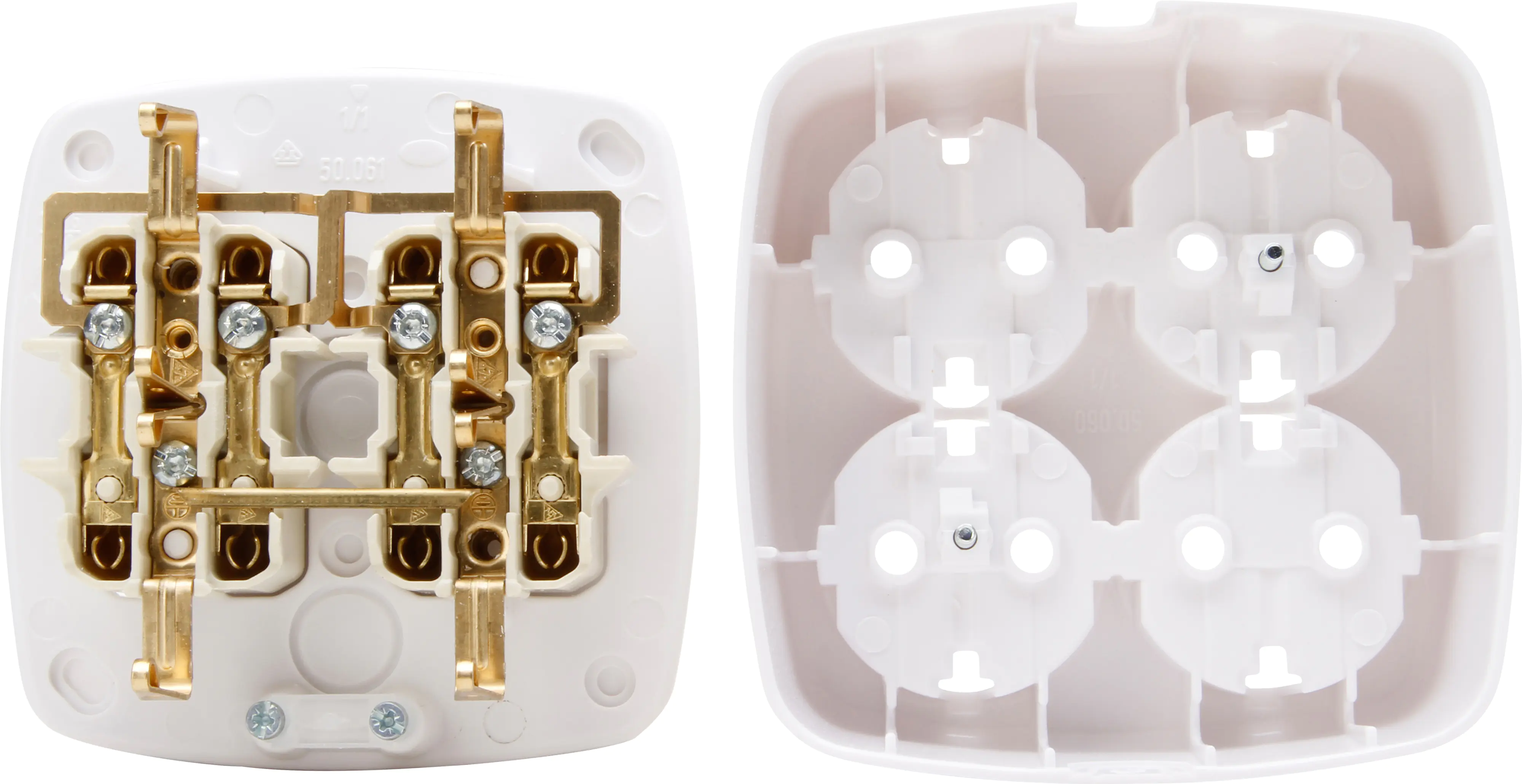 Kopp 4-fach Steckdose ohne Kabel Athenis weiß 121001009