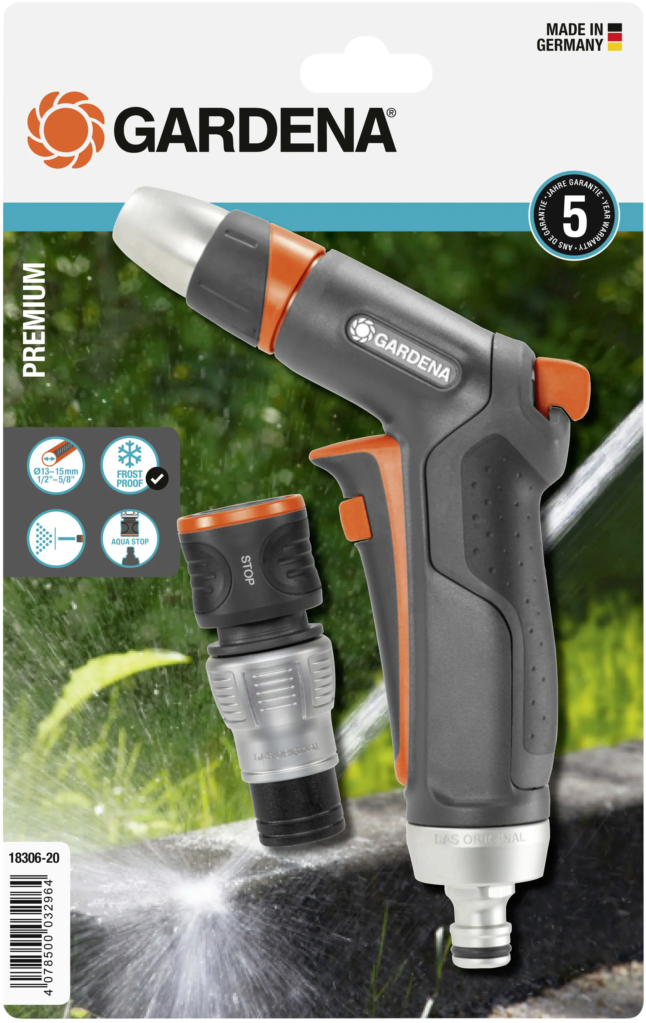 Gardena Premium Reinigungsspritze inkl. Wasserstop