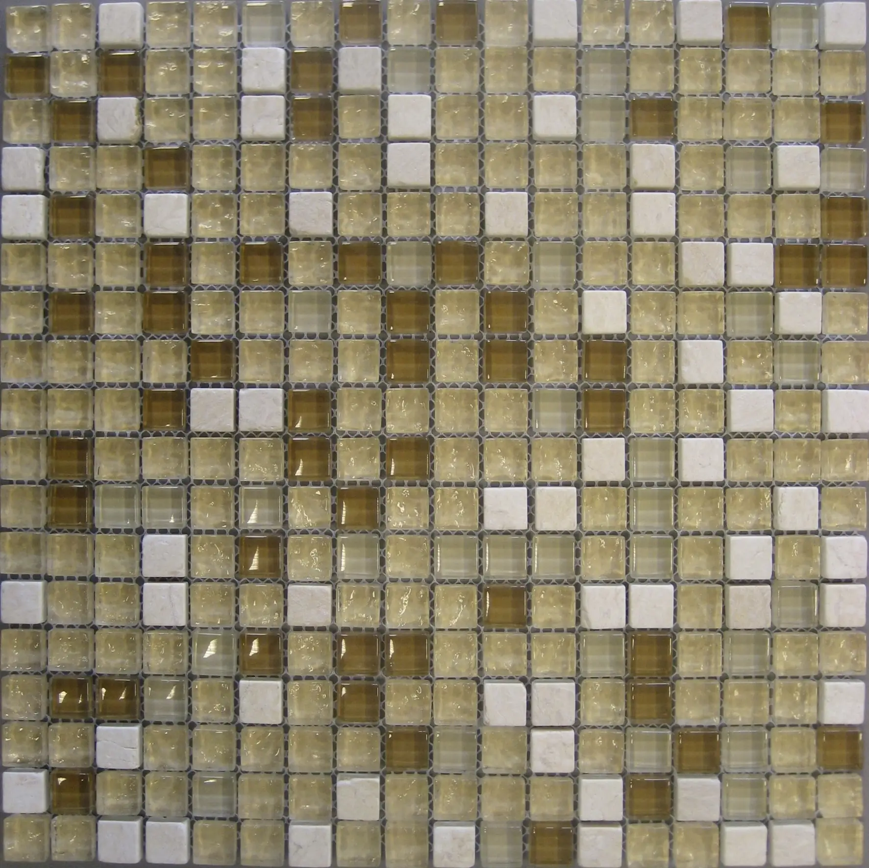 Mosaikfliese Rustica Mini 30 x 30 cm beige Steinmaß: ca. 1,5 x 1,5 cm