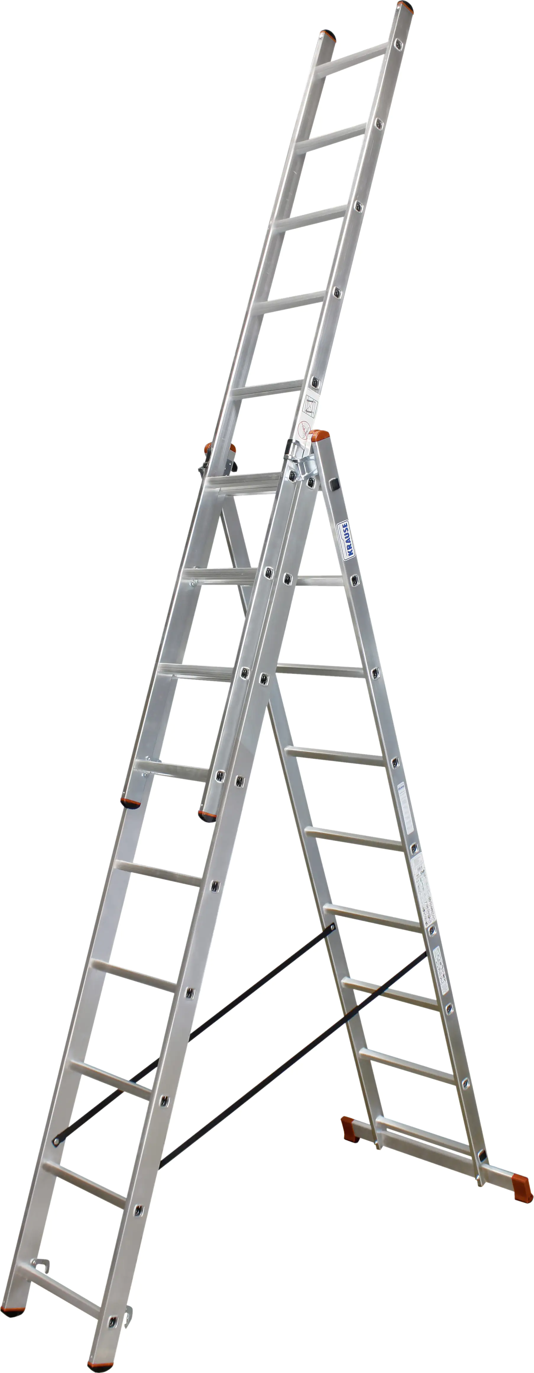 Krause Aluminium-Vielzweckleiter CORDA Globus mit Treppenfunktion 6,20 m