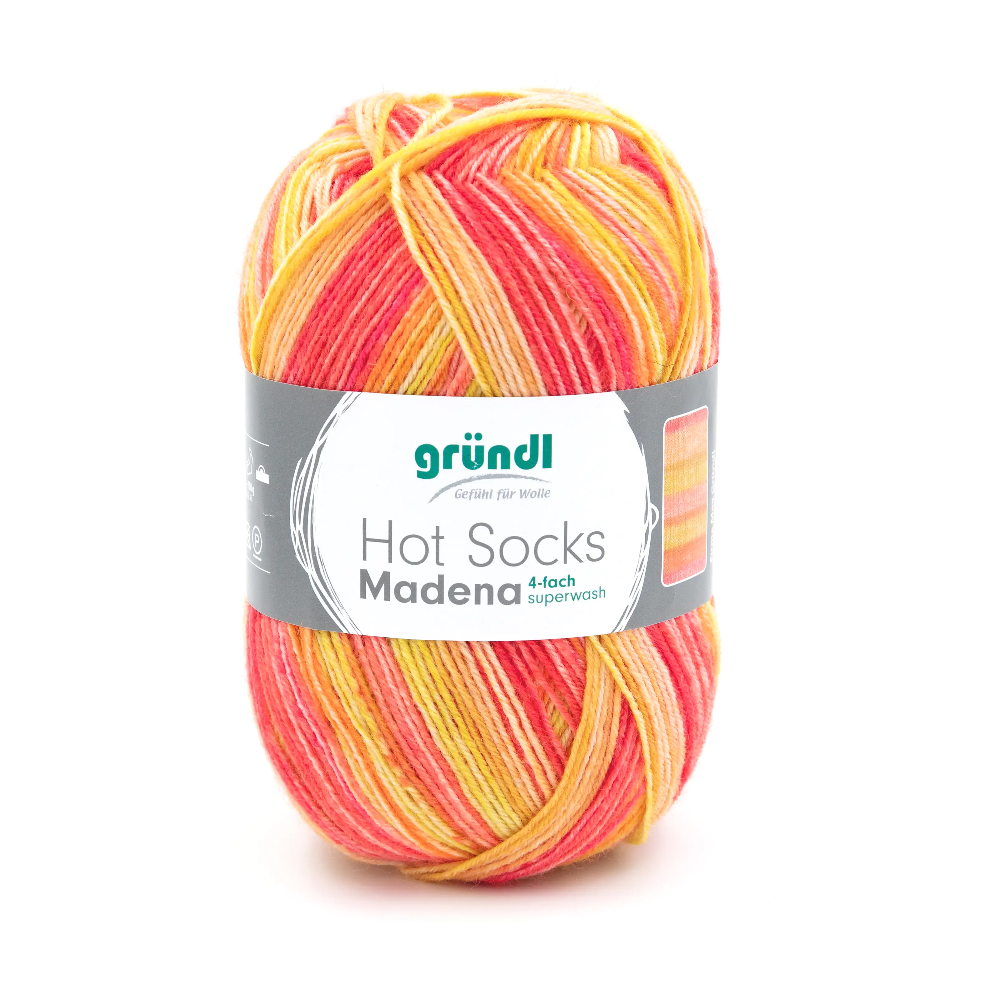 Gründl Wolle Hot Socks Madena 4-fach 100 g sunrise