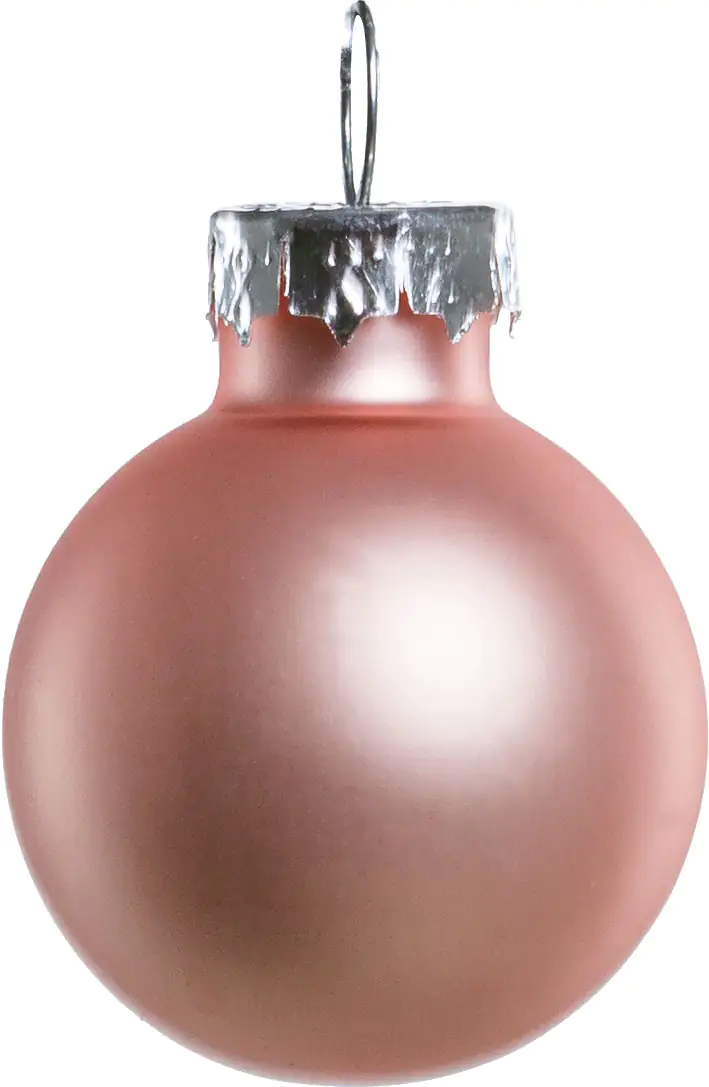 2076601546047_03 TrendLine Weihnachtskugeln aus Glas Ø 2,5 cm puderrosa 24 Stück