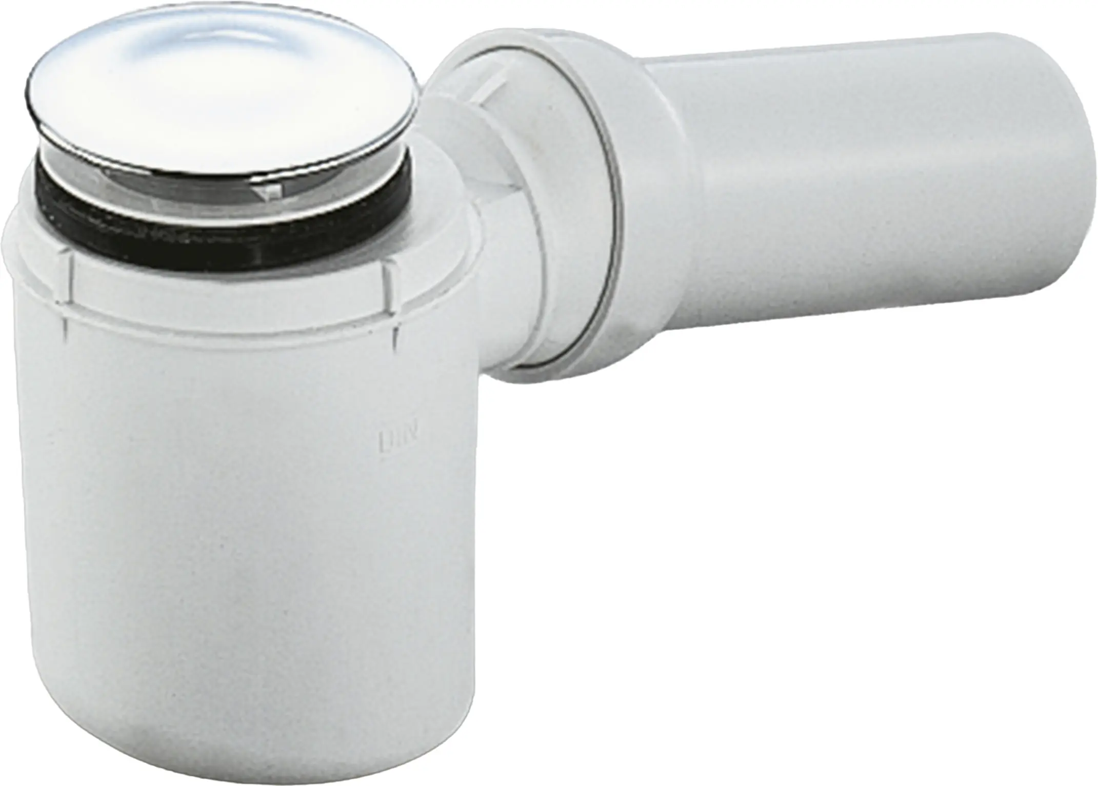 Schulte Ablaufgarnitur für Duschwanne Edelstahl weiß