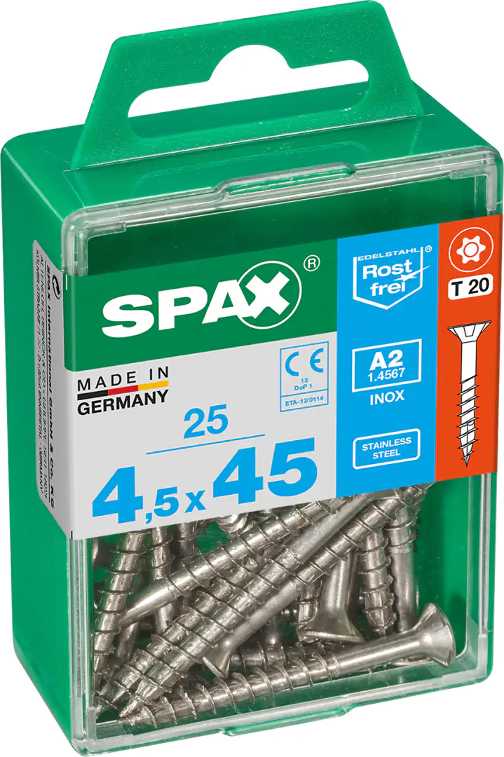Spax Universalschrauben 4.5 x 45 mm TX 20 - 25 Stk.