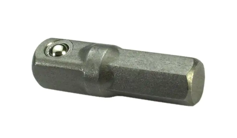 Adapter 1/4" Sechskant außen 1/4" Vierkant innen
