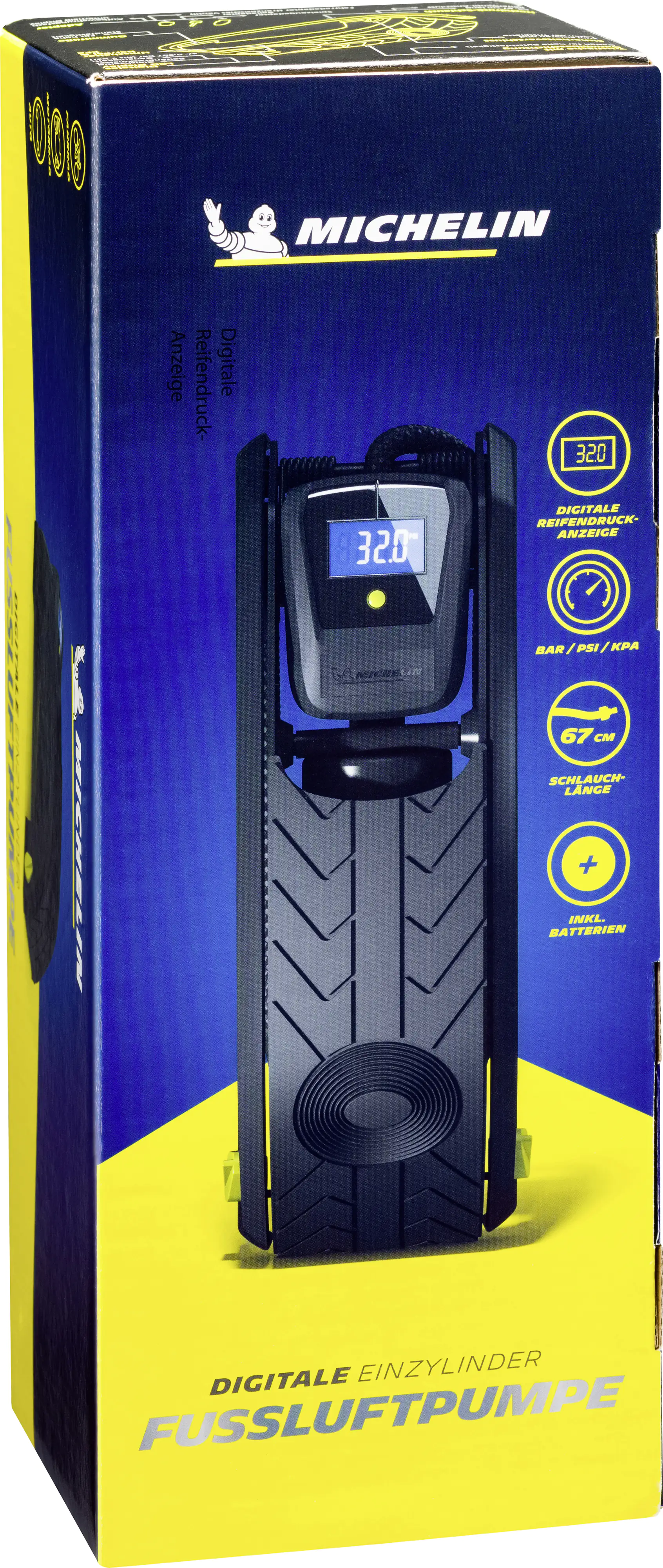 Michelin Einzylinder-Fußluftpumpe digital Michelin Einzylinder-Fußluftpumpe digital