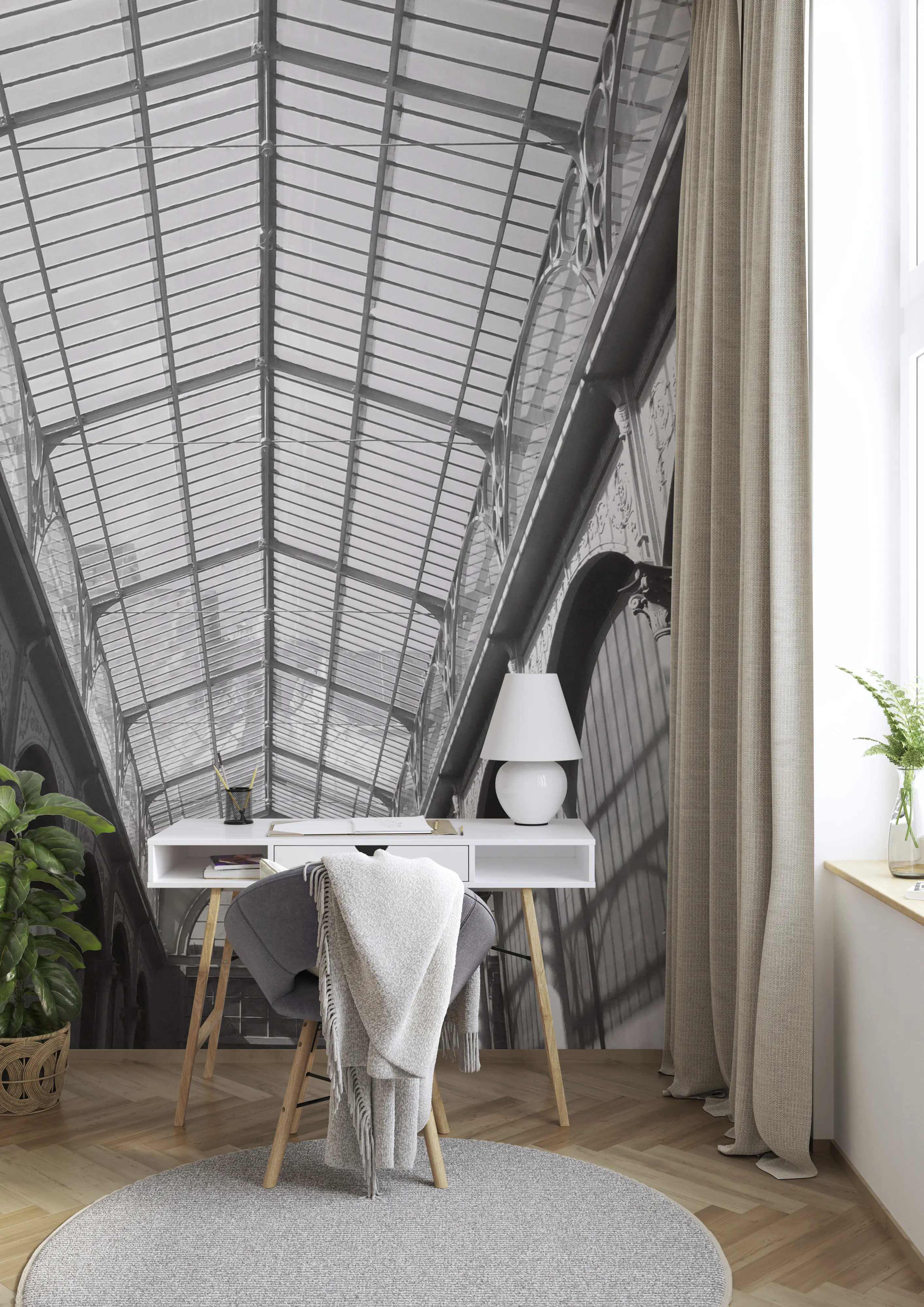 Rasch Vlies Fototapete 940923 Grau Muster & Motive 3 m x 2,33 m