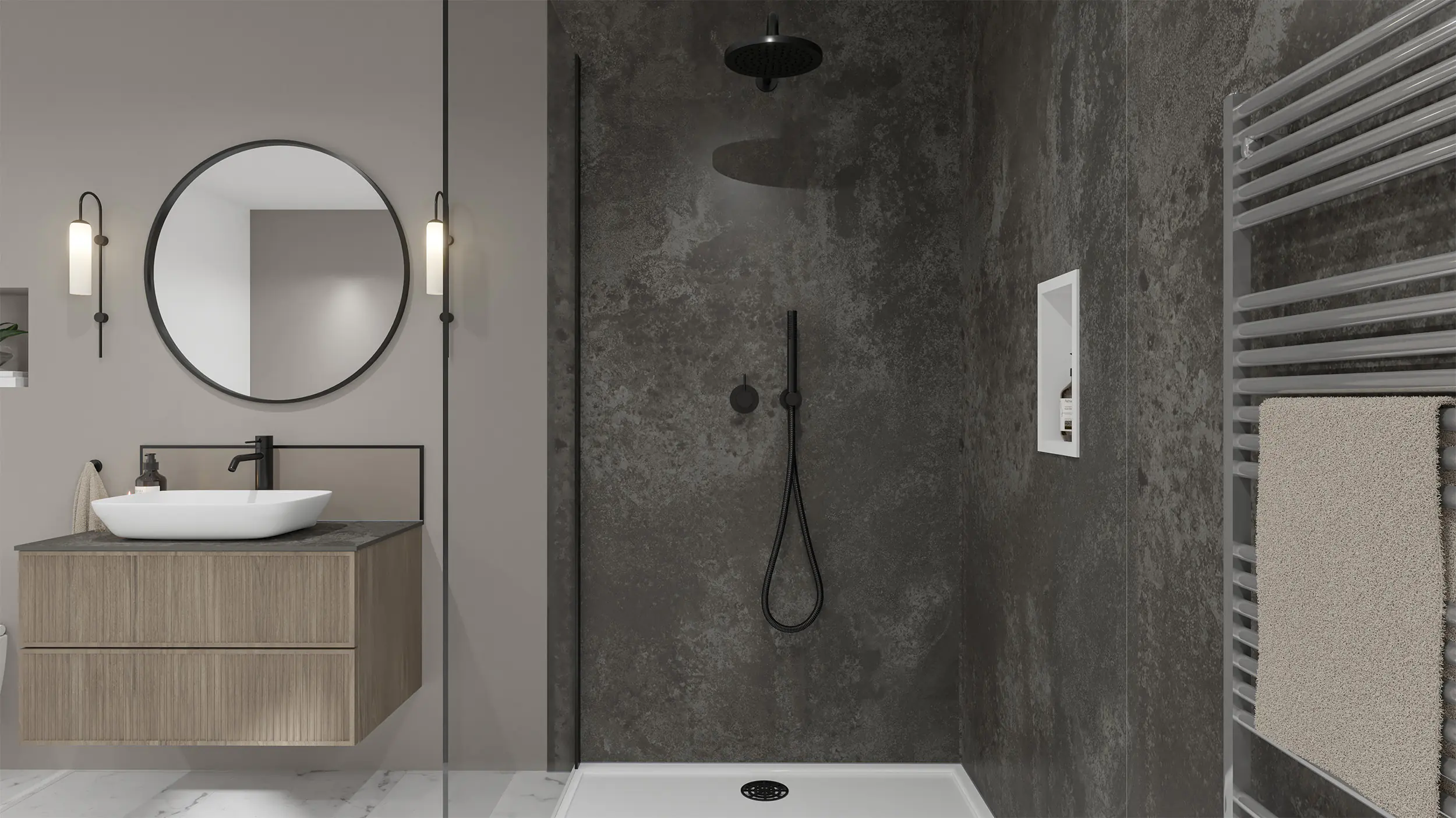 Wetwall Elite Wandpaneel  Magma 120 x 242 cm mit Nut & Feder