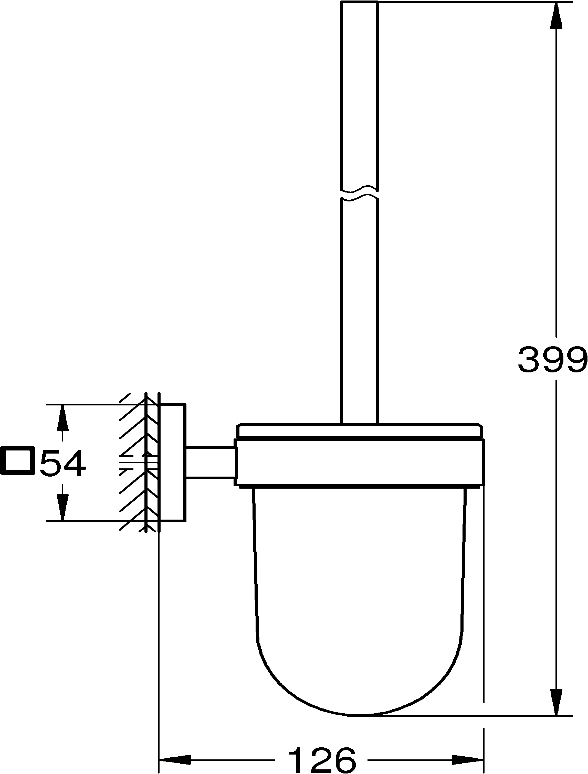 Grohe Start Cube Toilettenbürstengarnitur supersteel klebbar Grohe Start Cube Toilettenbürstengarnitur supersteel klebbar