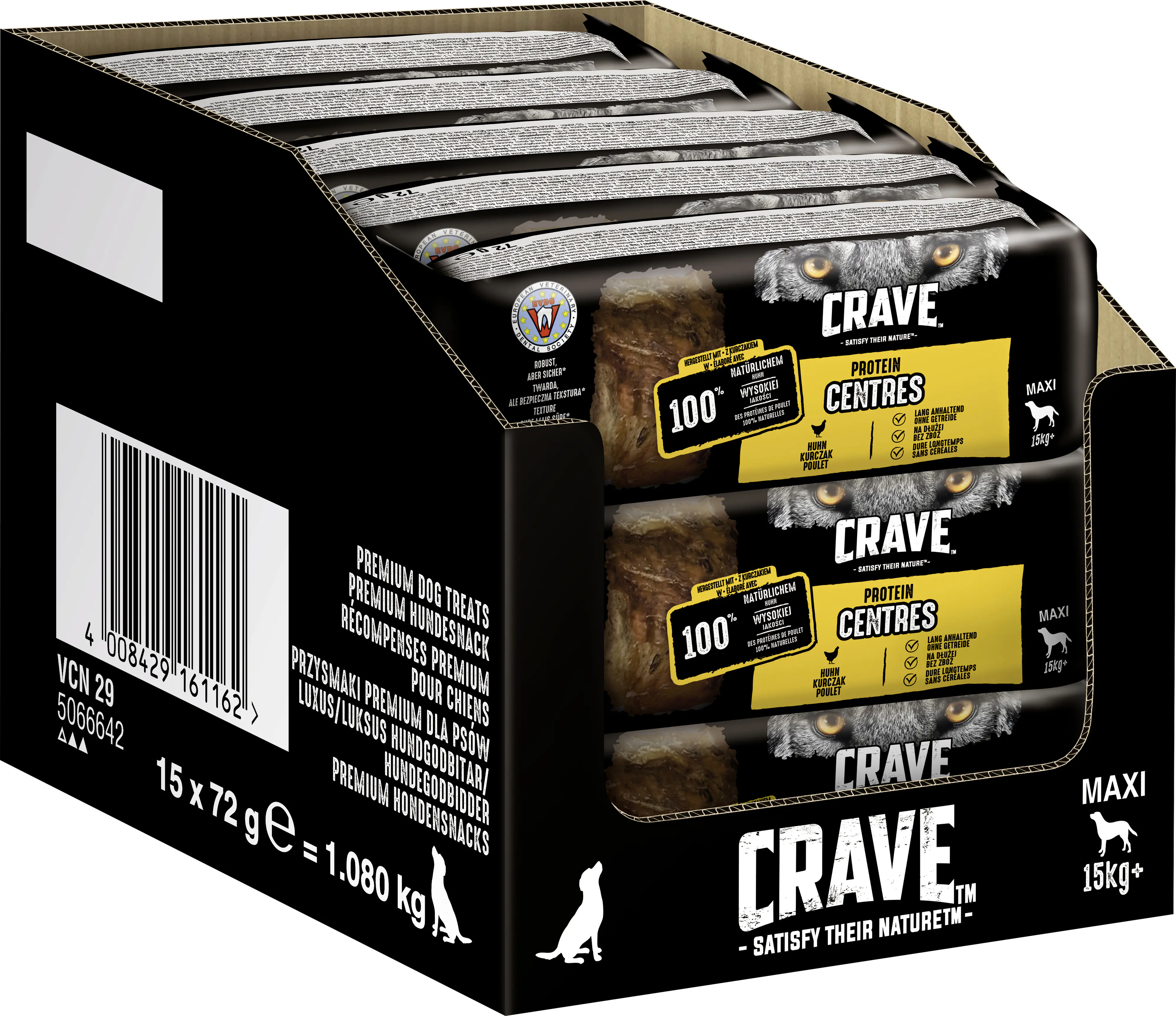 Crave Protein Centres Hundeleckerli Maxi 72 g Huhn