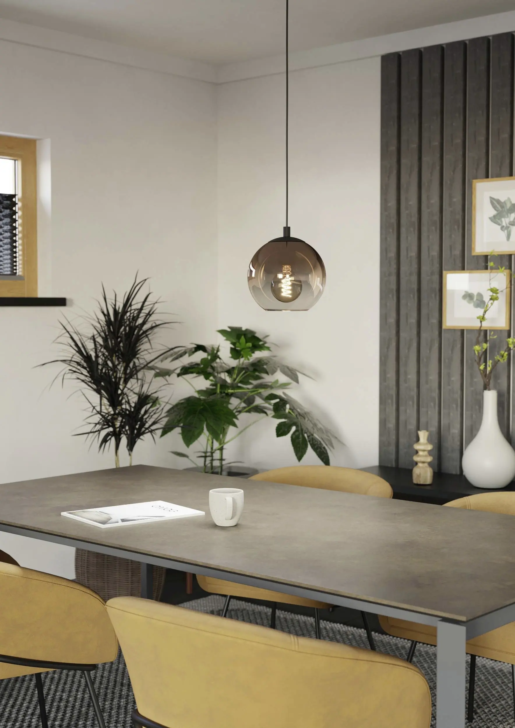 Eglo Hängeleuchte Ariscani 1 schwarz Ø 20 x 110 cm 