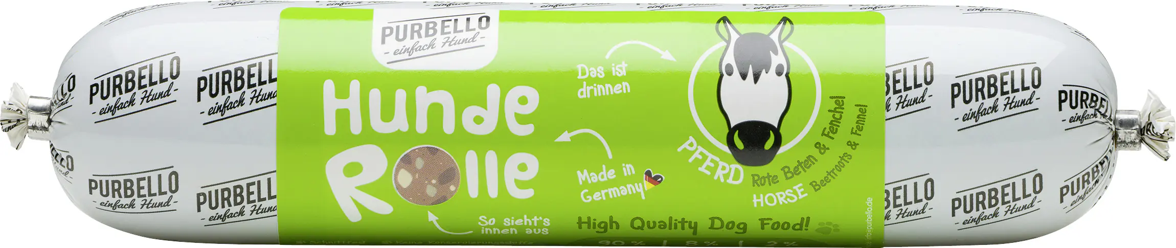 Purbello Hundefutter Rolle Adult getreidefrei 400 g Pferd