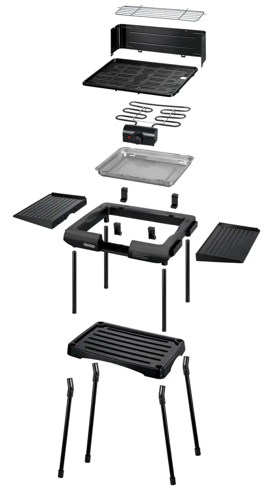 Unold Barbecue-Elektrogrill Vario 58565 schwarz, Standgrill, Tischgrill Unold Barbecue-Elektrogrill Vario 58565 schwarz, Standgrill, Tischgrill