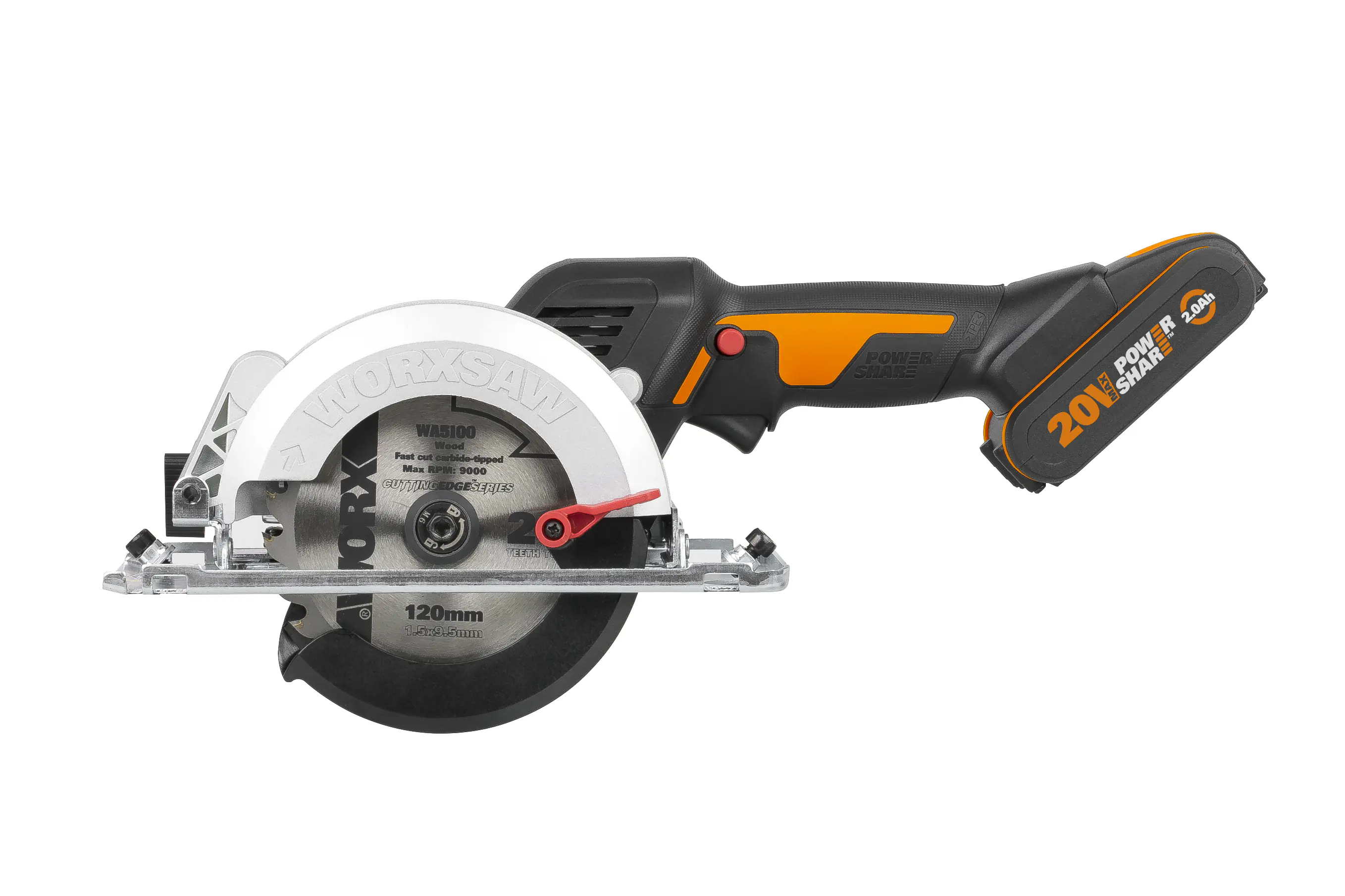 Worx Akku Kreissäge WX531 20 V inkl. 2 Ah Akku & Ladegerät