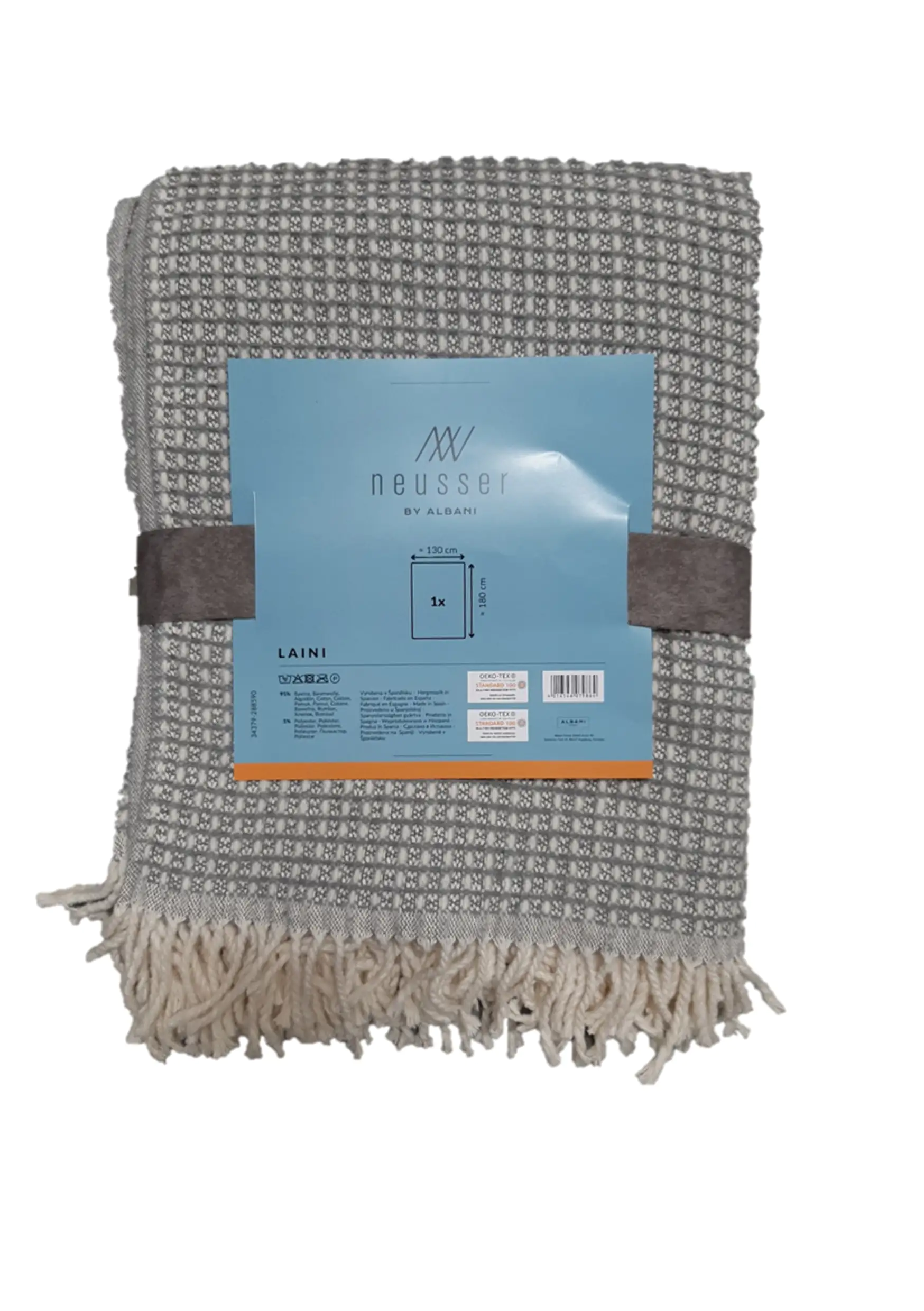 Neusser Collection Decke Laini creme-grau, 130 x 180 cm