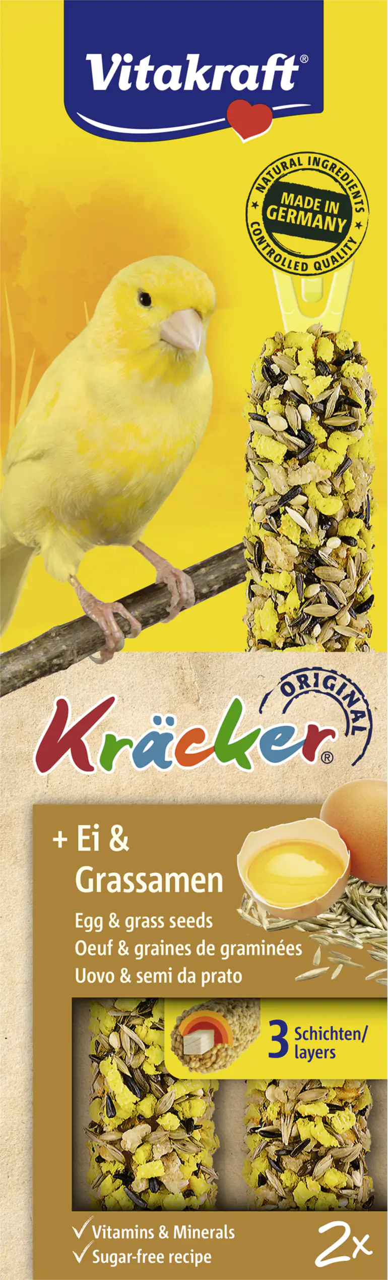 Vitakraft Kräcker® Ei & Grassamen 2 Stück / 54 g