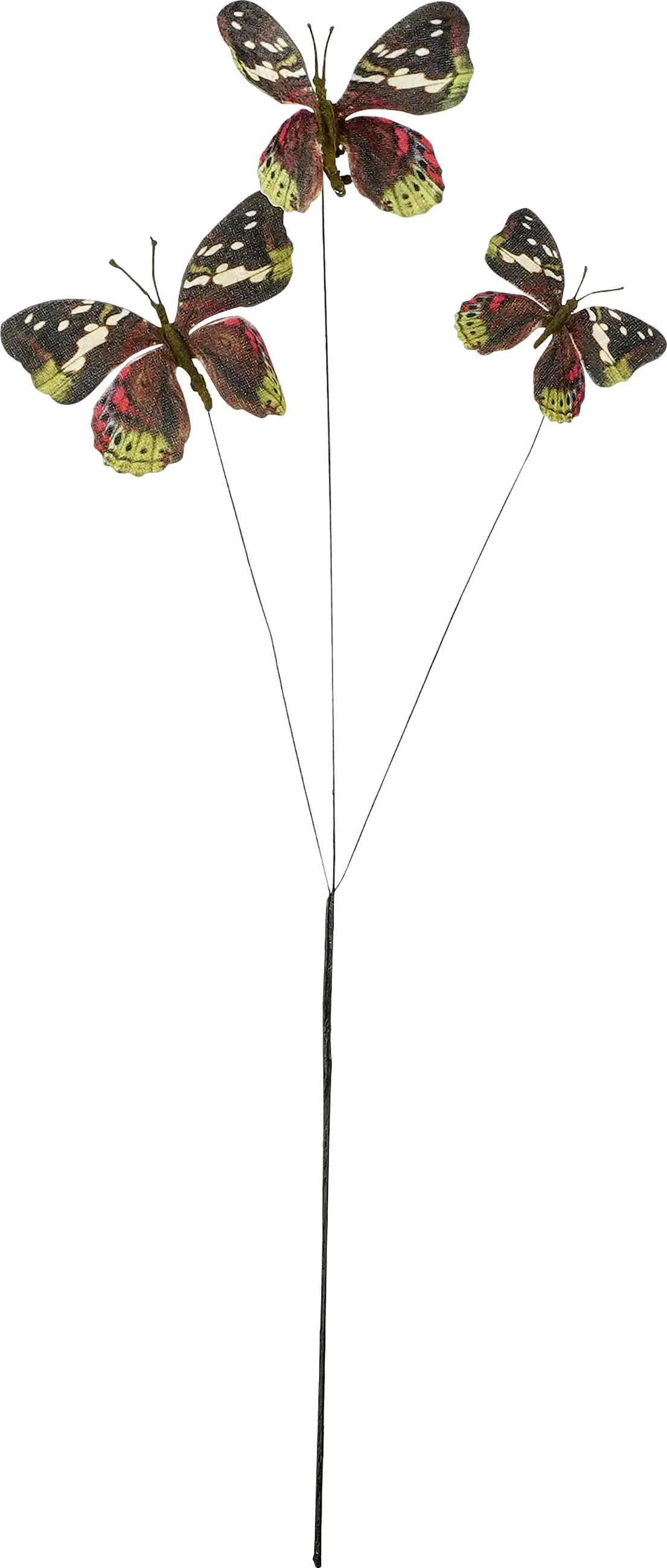 Mica Decorations Zweige mit Schmetterlingen 2 x 60 x 8 cm rot
